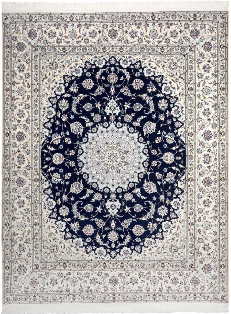 Nain 6La 208 x 261cm Perserteppich, florales Muster, handgeknüpft