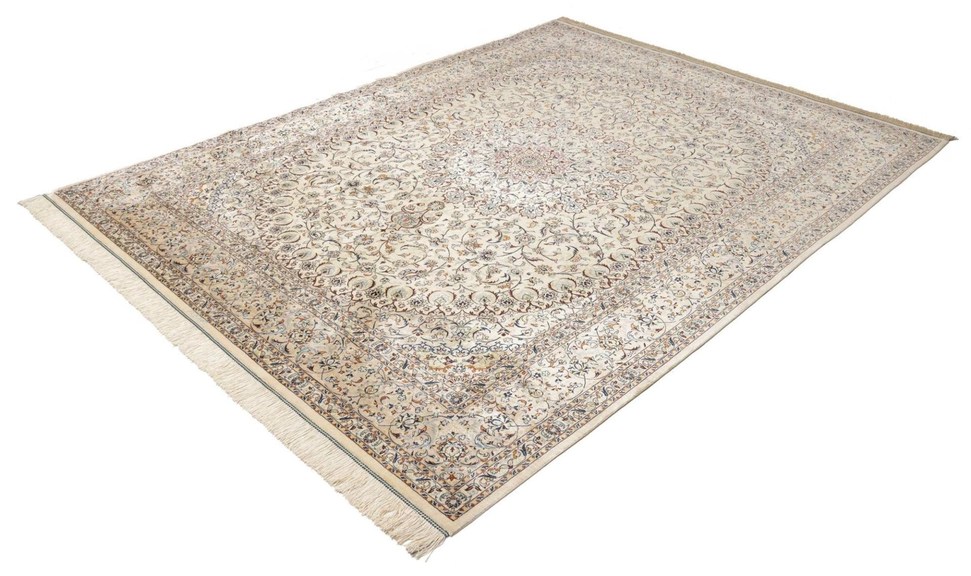 Ghom Teppich 197 x 250cm, Seide, handgeknüpft, Perserteppich