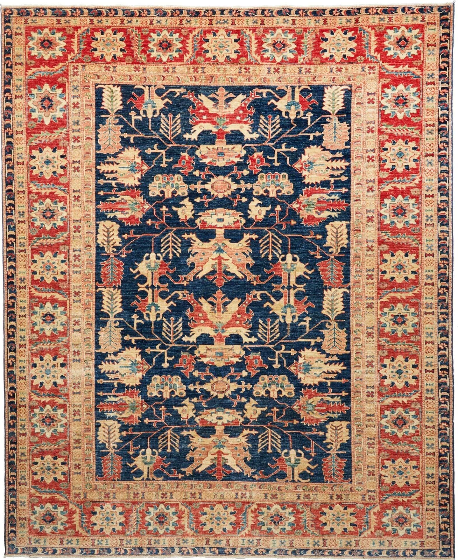 Kazak Orientteppich 252 x 303 cm handgeknüpft, Schurwolle, geometrisch