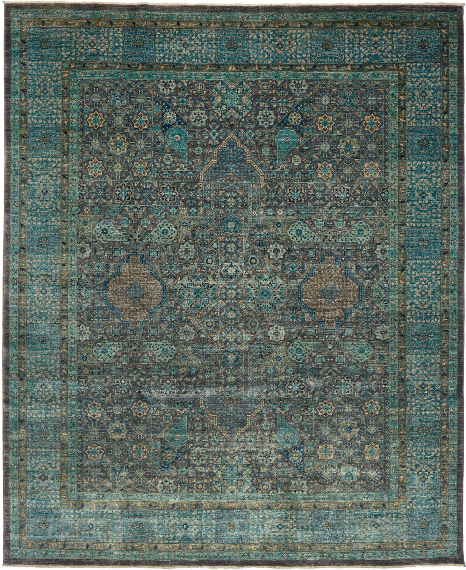 Mamluk Orientteppich 254 x 306 cm, Schurwolle, handgeknüpft