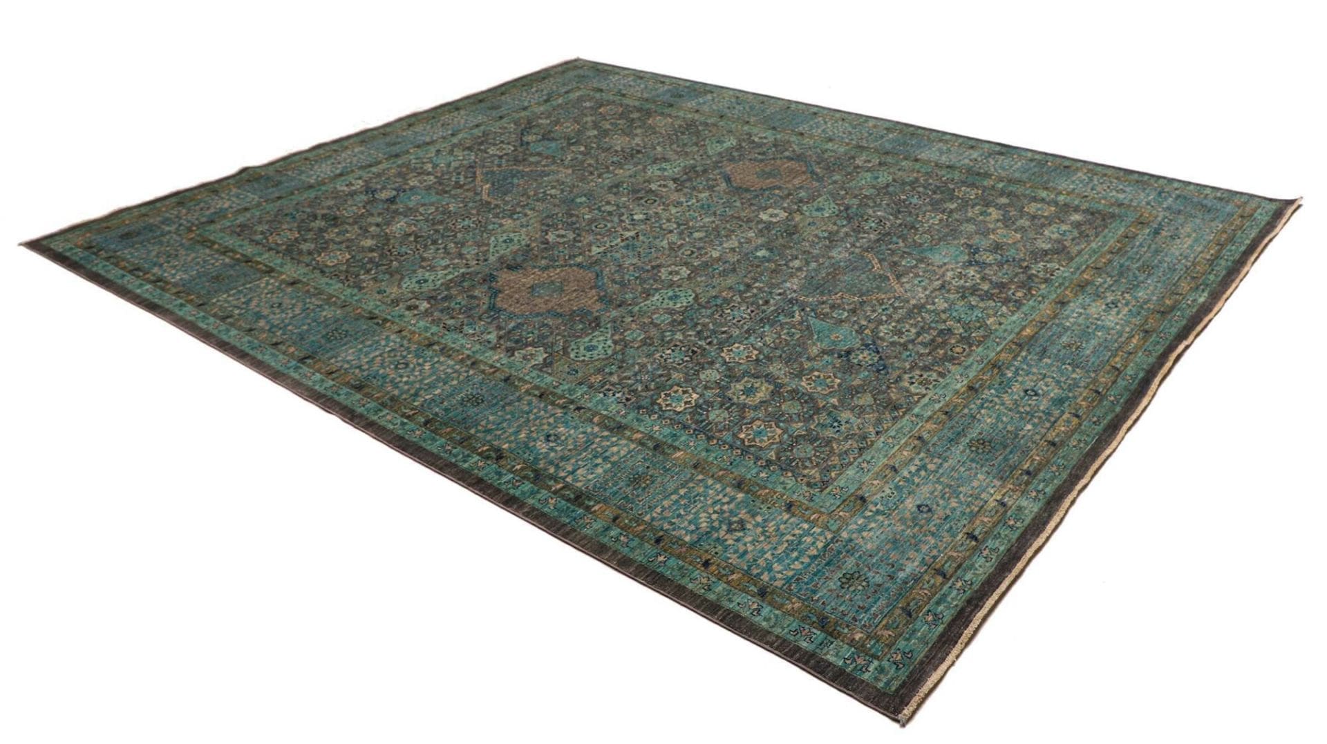 Mamluk Orientteppich 254 x 306 cm, Schurwolle, handgeknüpft