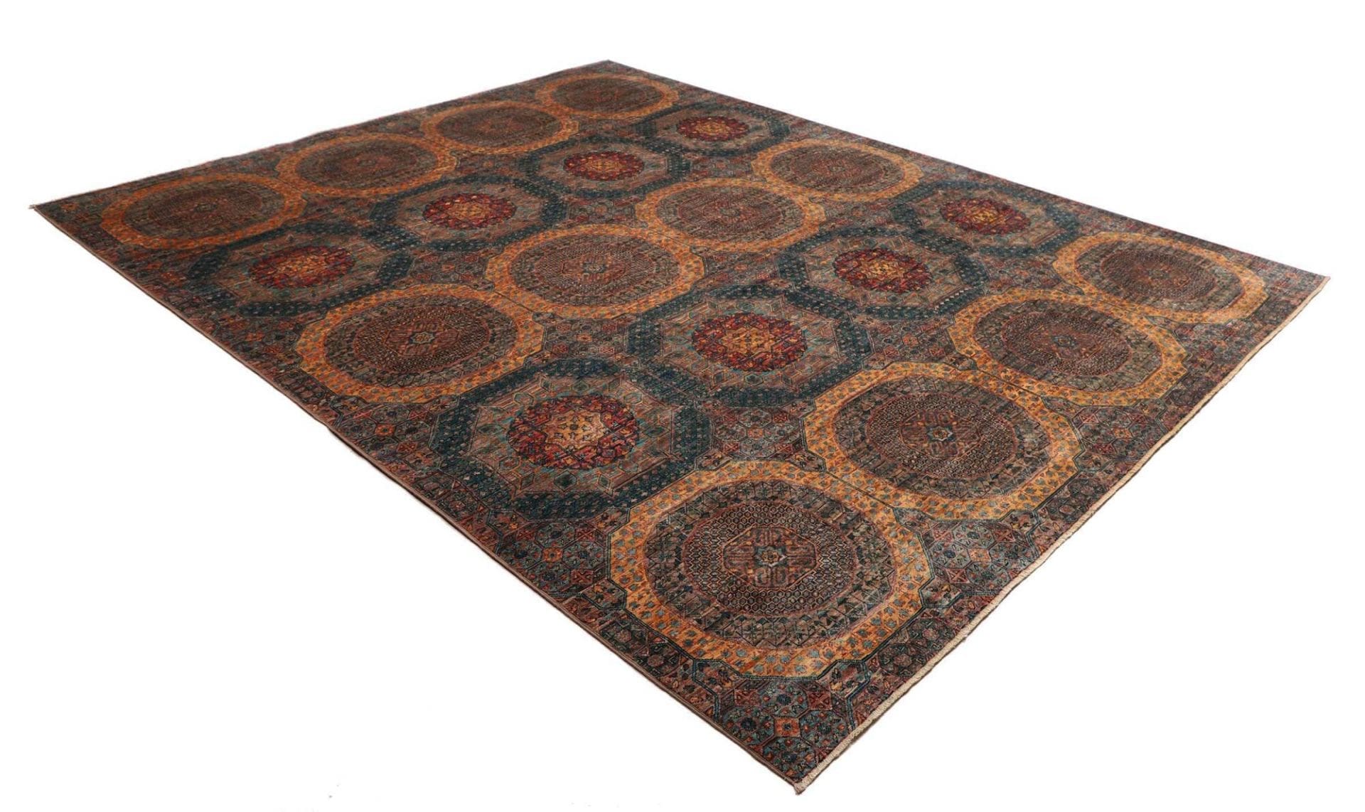 Mamluk Orientteppich 247 x 306 cm, handgeknüpft, Seide, Wolle