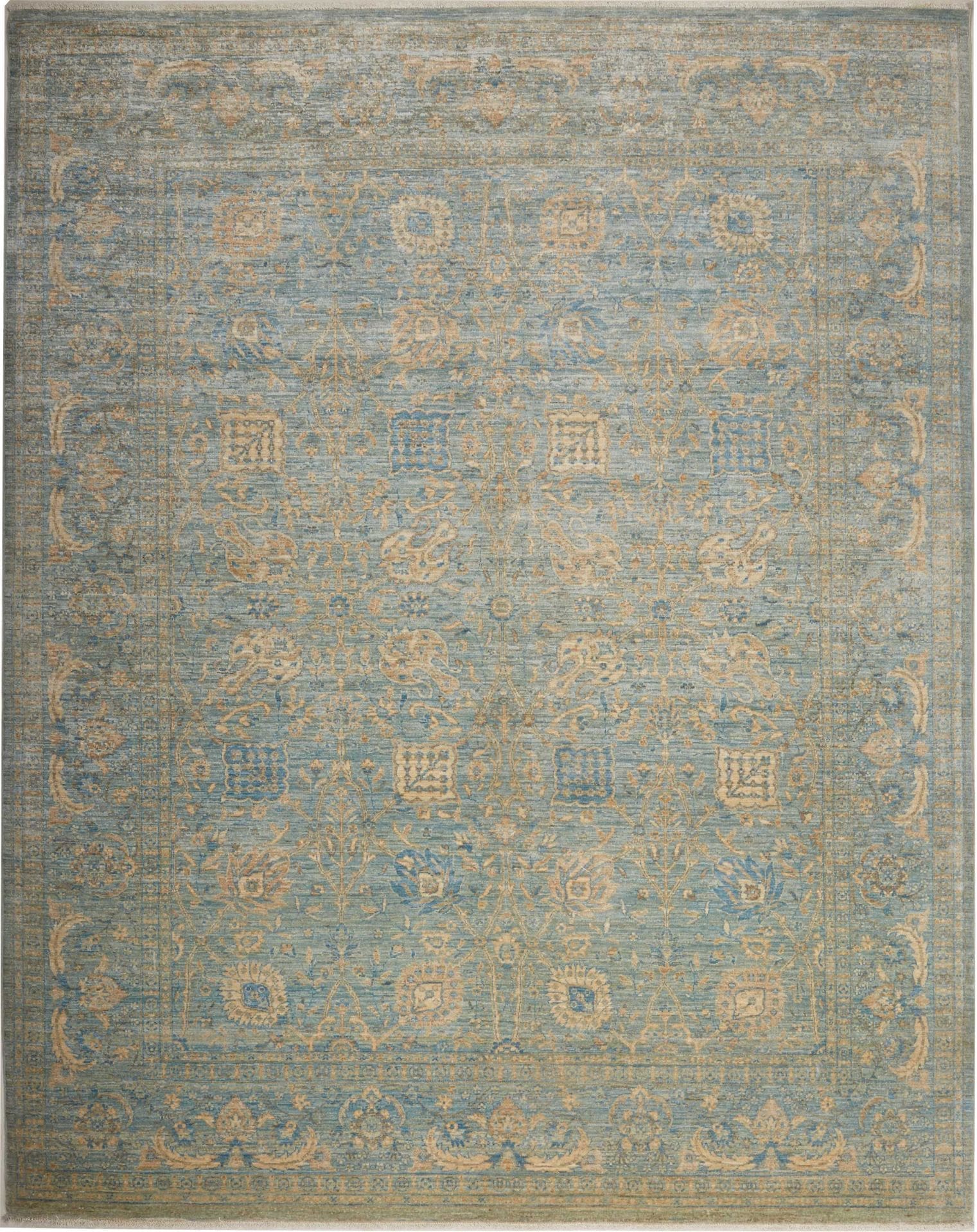 Ziegler Teppich 241 x 295 cm aus Schurwolle, Orientteppich, handgeknüpft