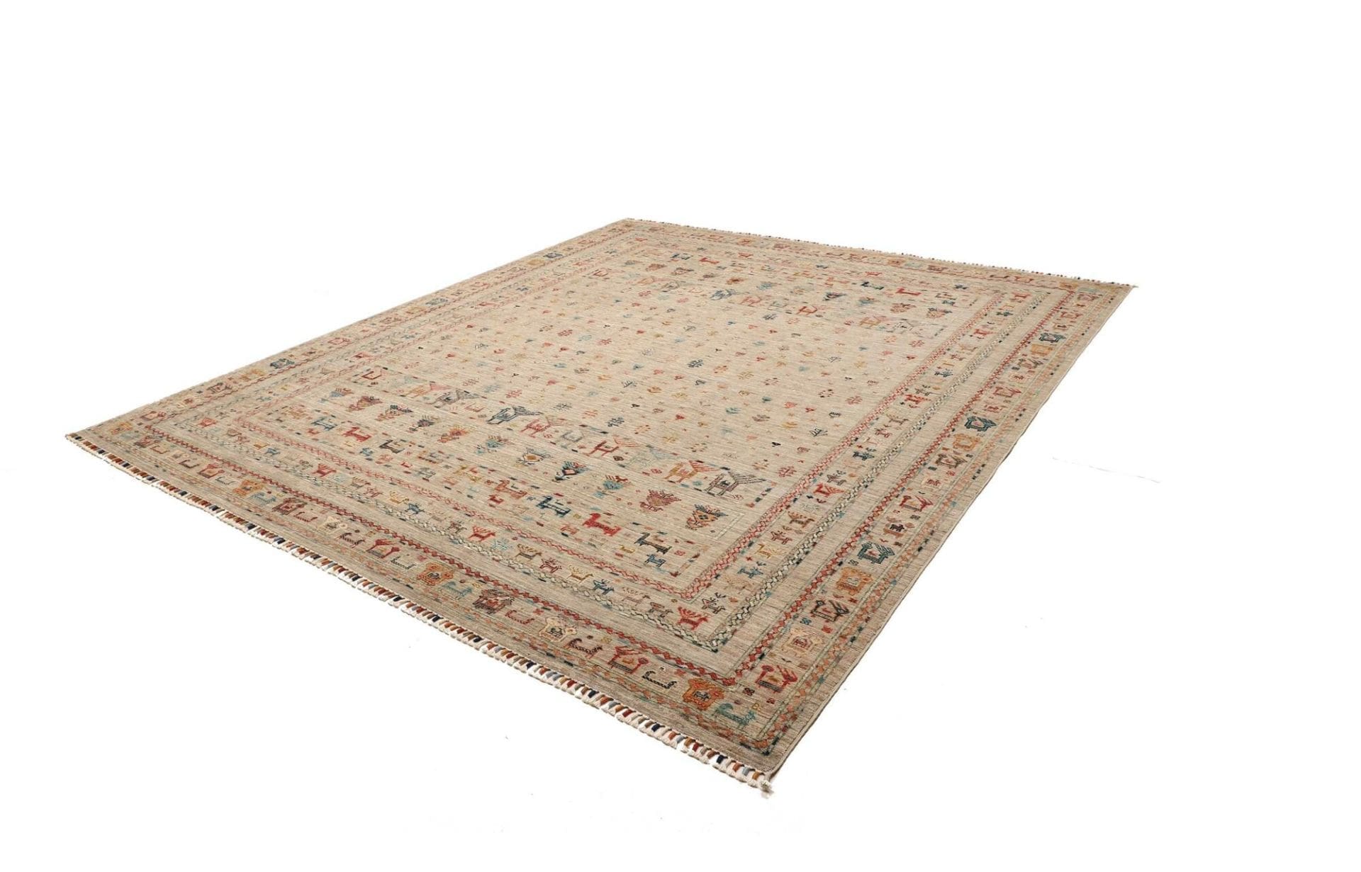 Samarkand Orientteppich 251 x 303 cm, handgeknüpft, Wolle
