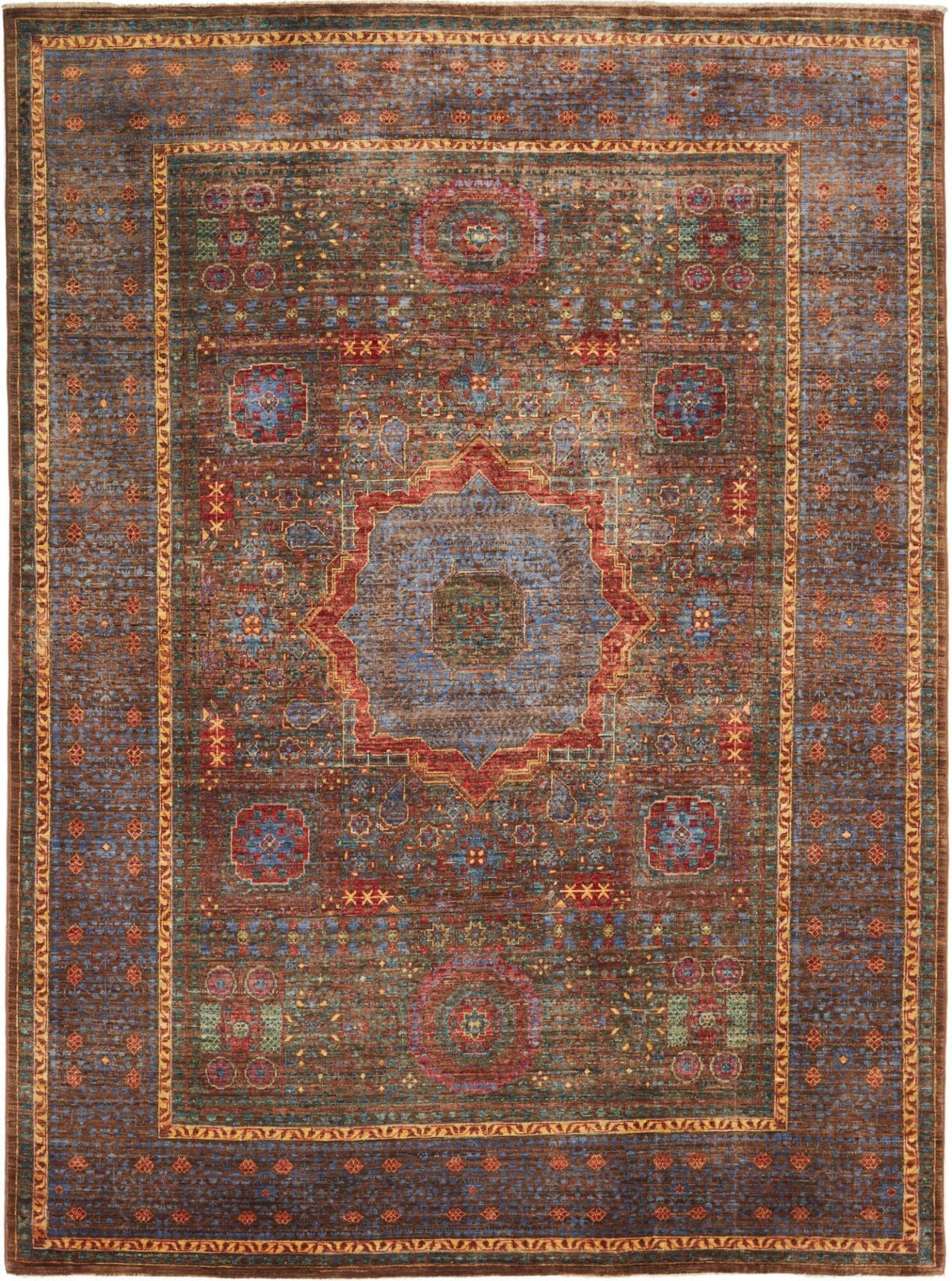 Mamluk Orientteppich 178 x 236cm aus Schurwolle, handgeknüpft