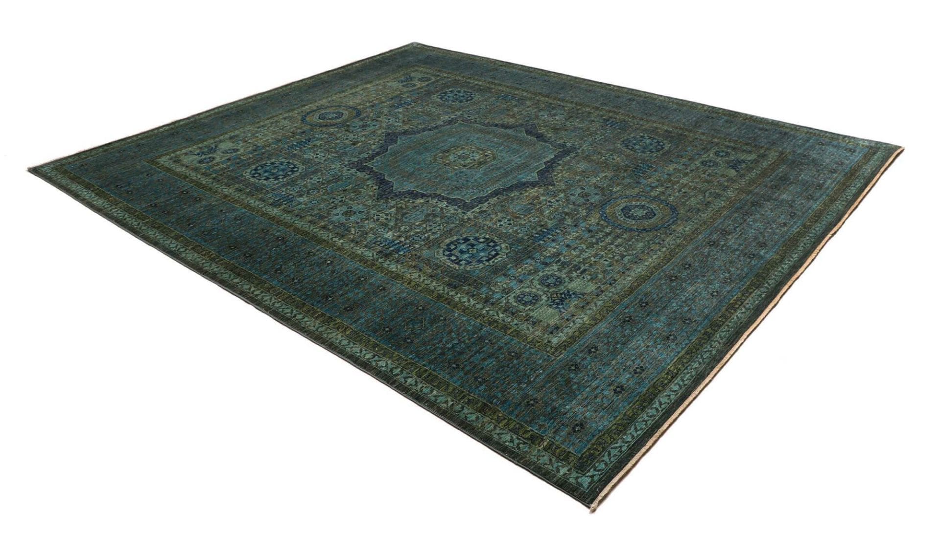 Mamluk Teppich 256 x 308cm, Seide, handgeknüpft, Orientteppich