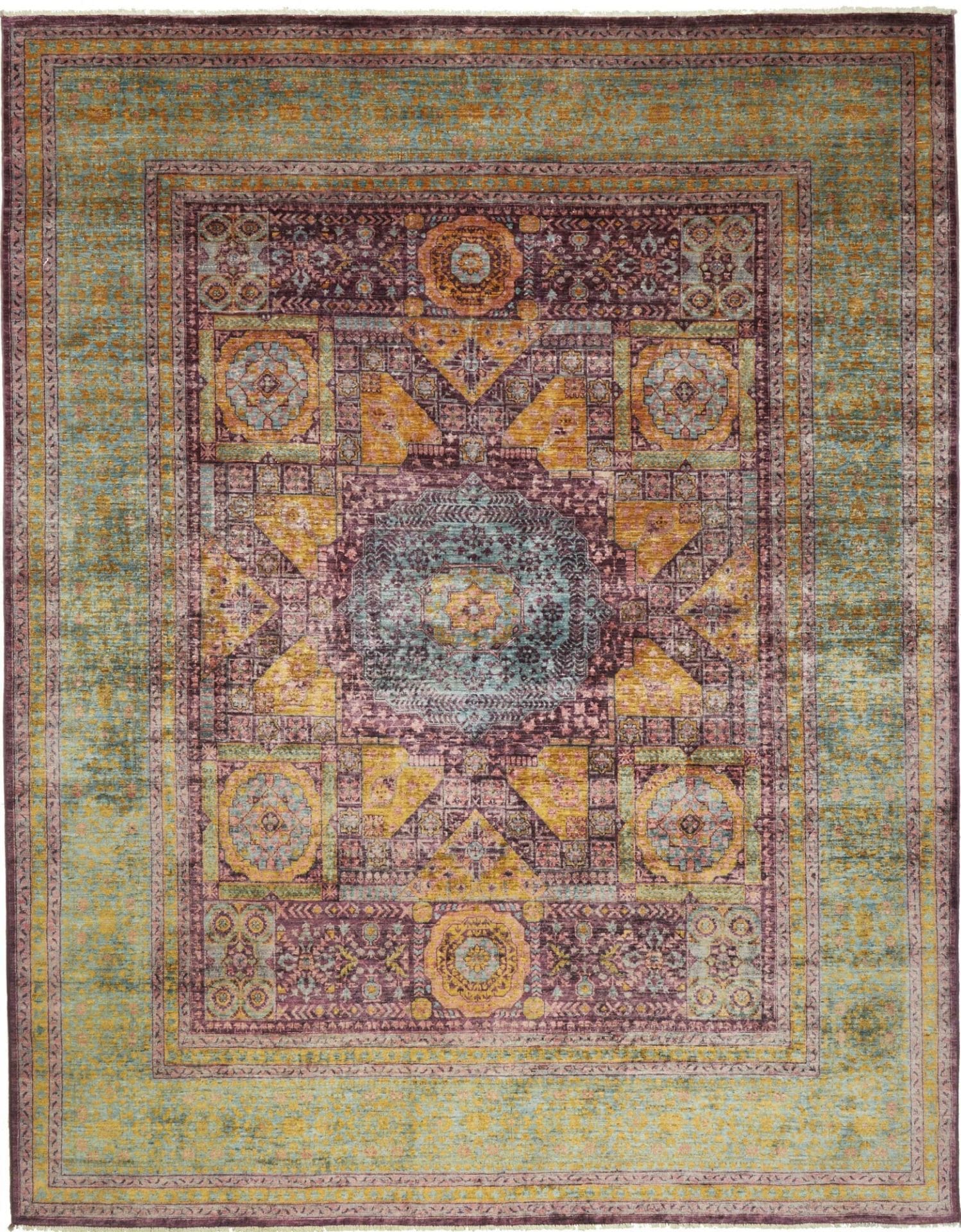 Mamluk Orientteppich 241 x 300 cm - Handgeknüpft aus Schurwolle