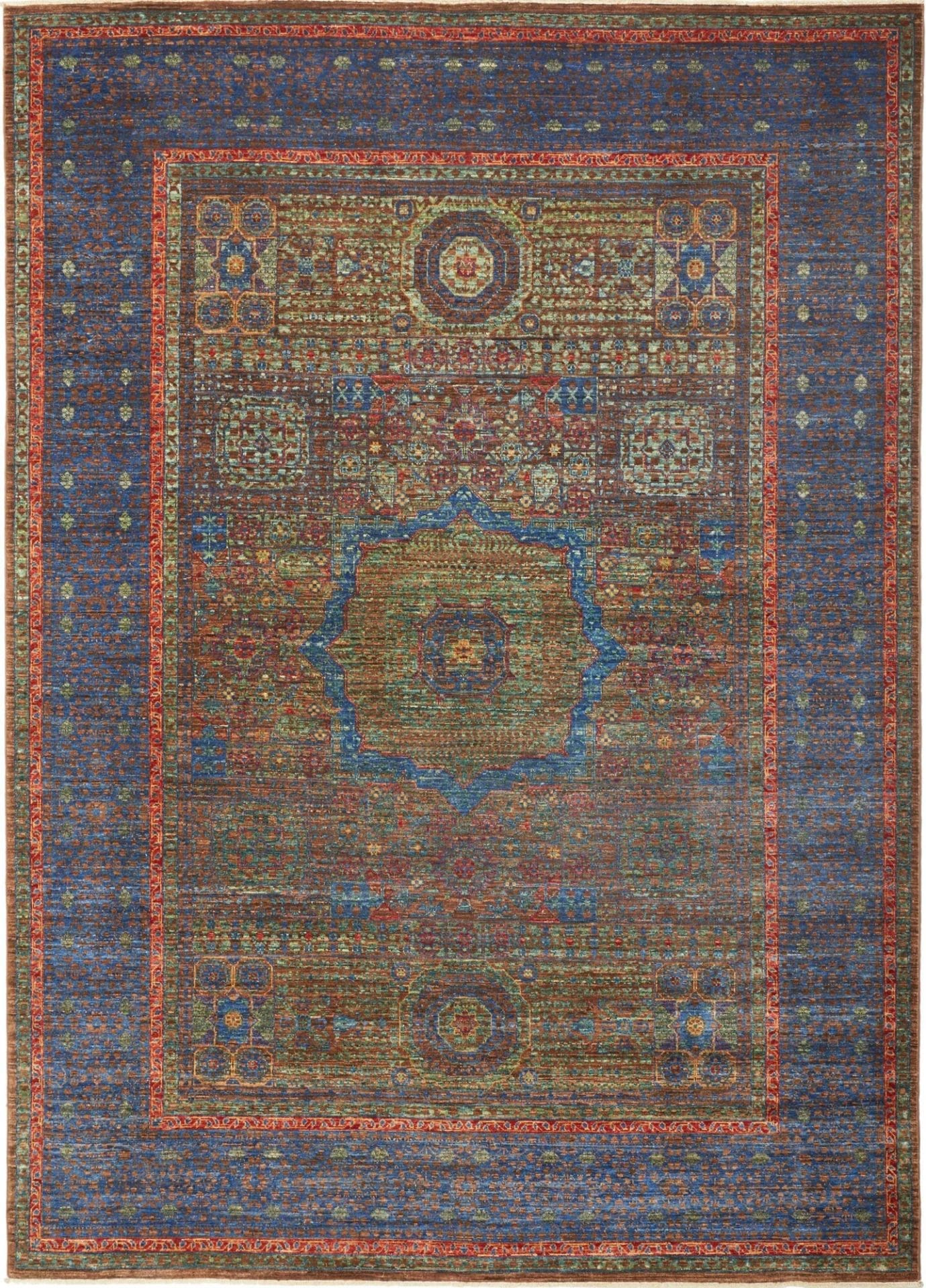Mamluk Orientteppich 178 x 240cm aus Schurwolle, handgeknüpft