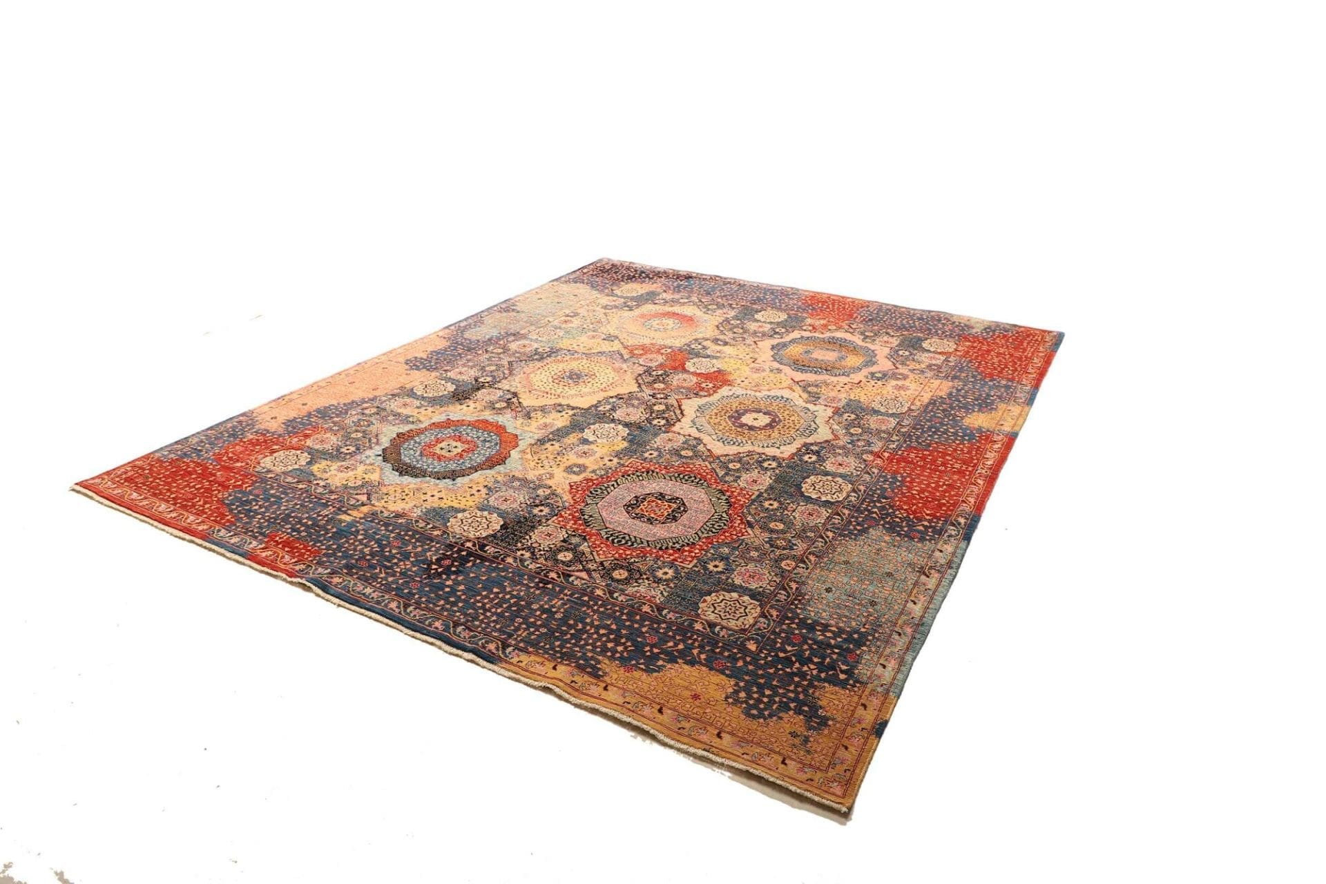 Mamluk Orientteppich 251 x 305 cm aus Schurwolle, handgeknüpft