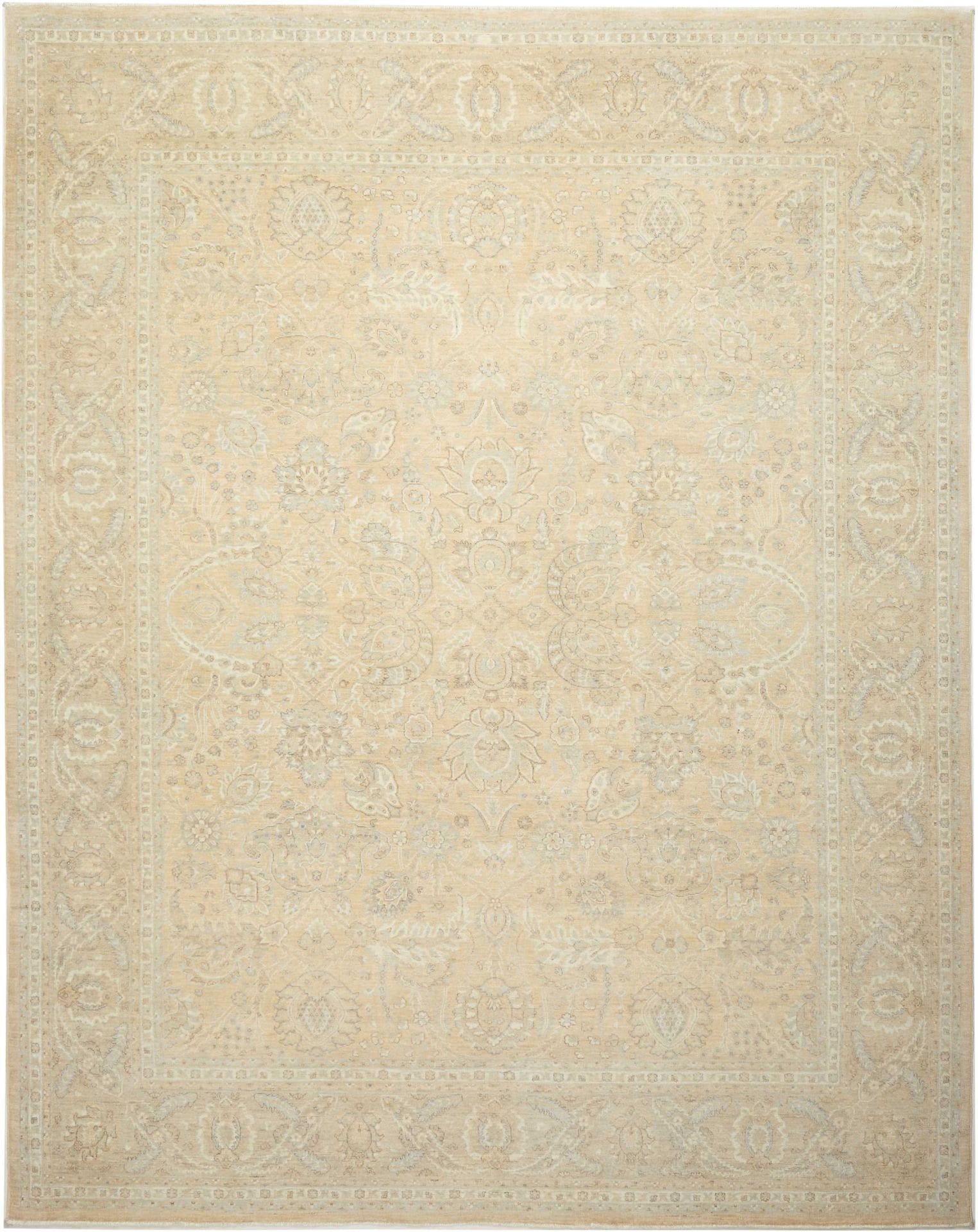Ziegler Teppich 238 x 296 cm mit Schurwolle, Orientteppich handgeknüpft