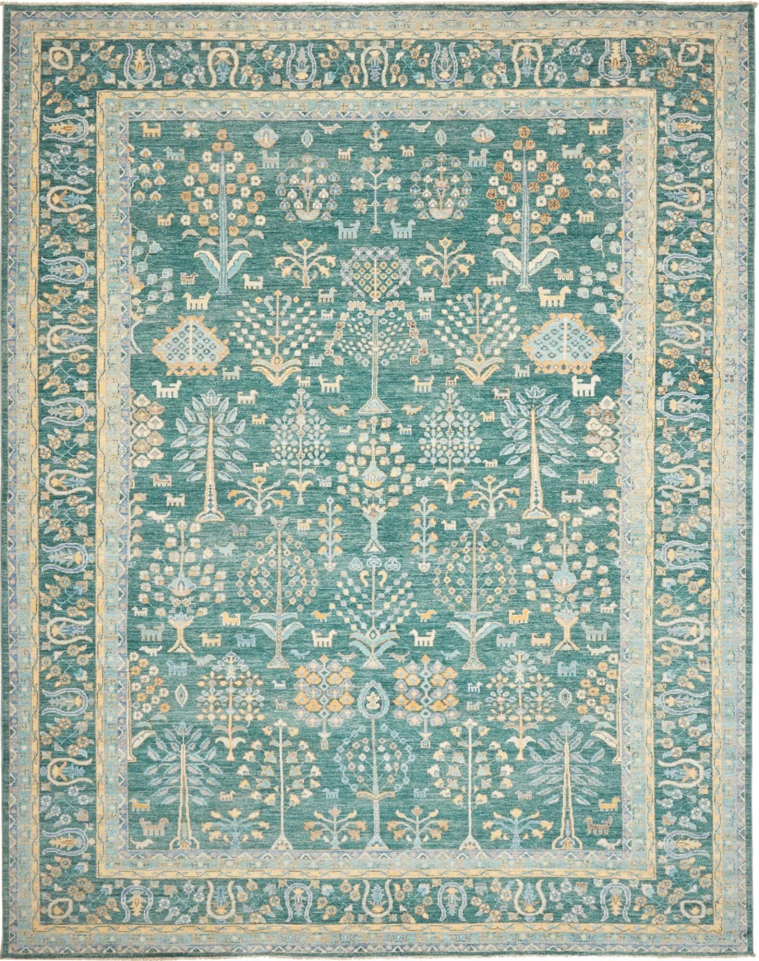 Ziegler Orientteppich 282 x 354cm aus Schurwolle, handgeknüpft
