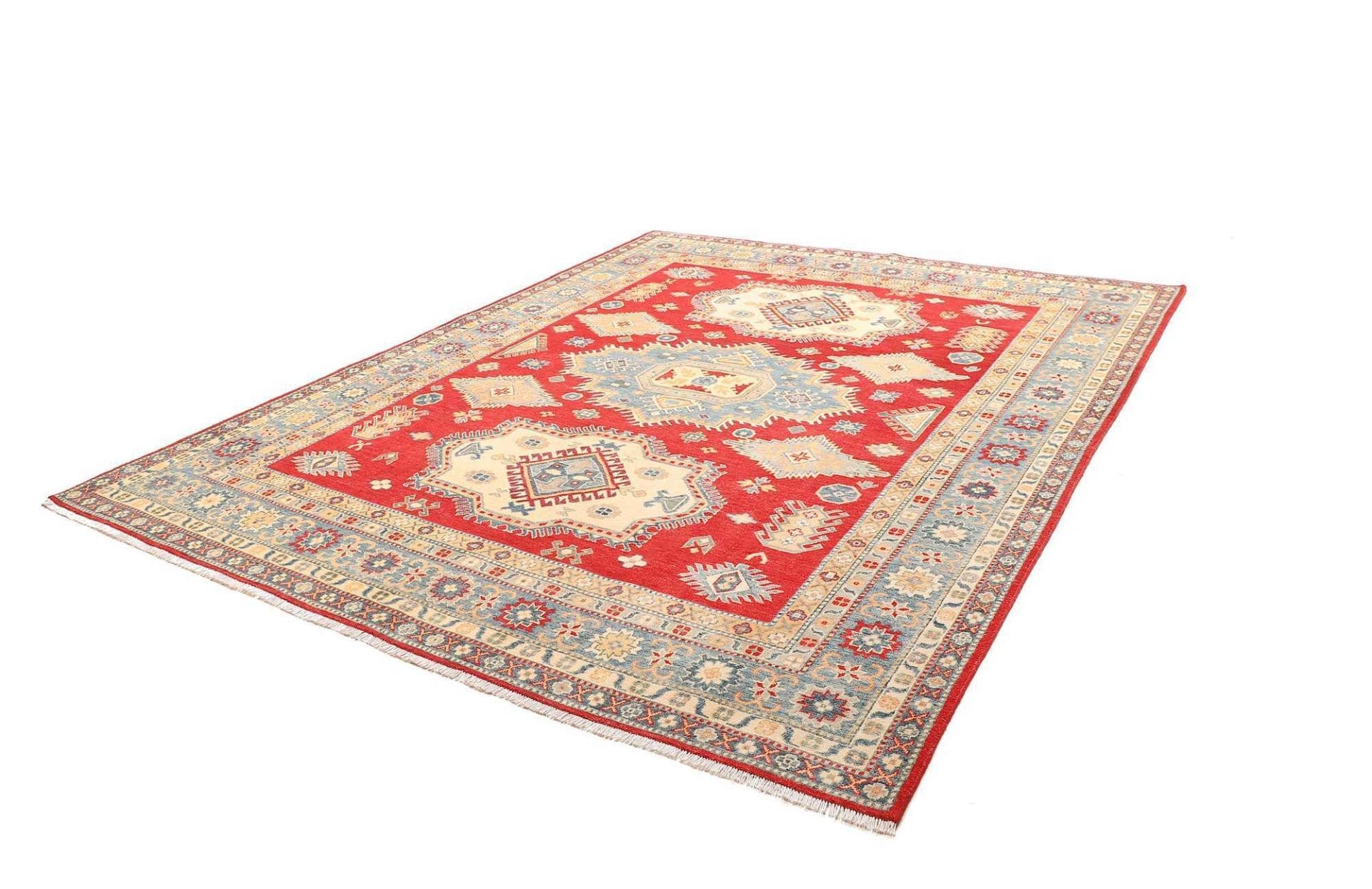 Kazak Teppich 249 x 299cm – Handgeknüpft, Wolle, geometrisch, Orientteppich