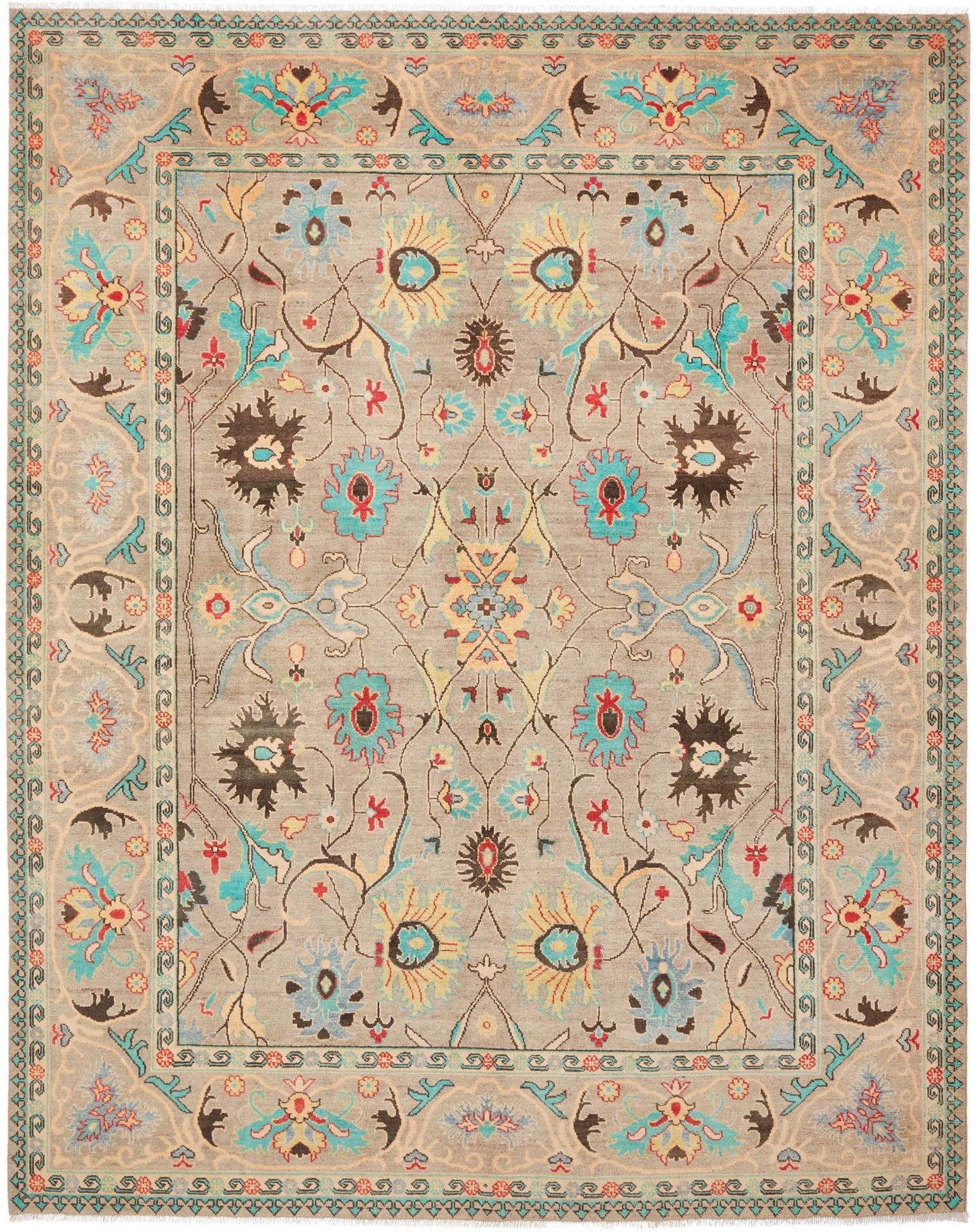 Ziegler Teppich 246 x 303 cm aus Schurwolle, handgeknüpft, Orientteppich
