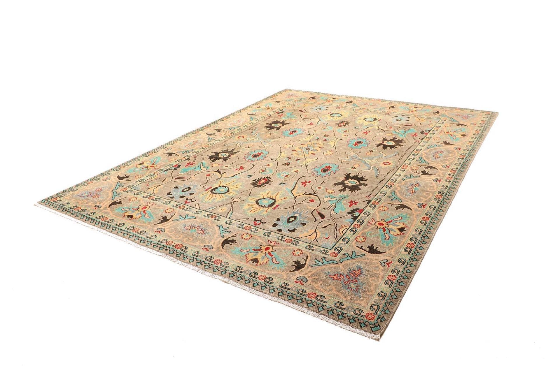 Ziegler Teppich 246 x 303 cm aus Schurwolle, handgeknüpft, Orientteppich