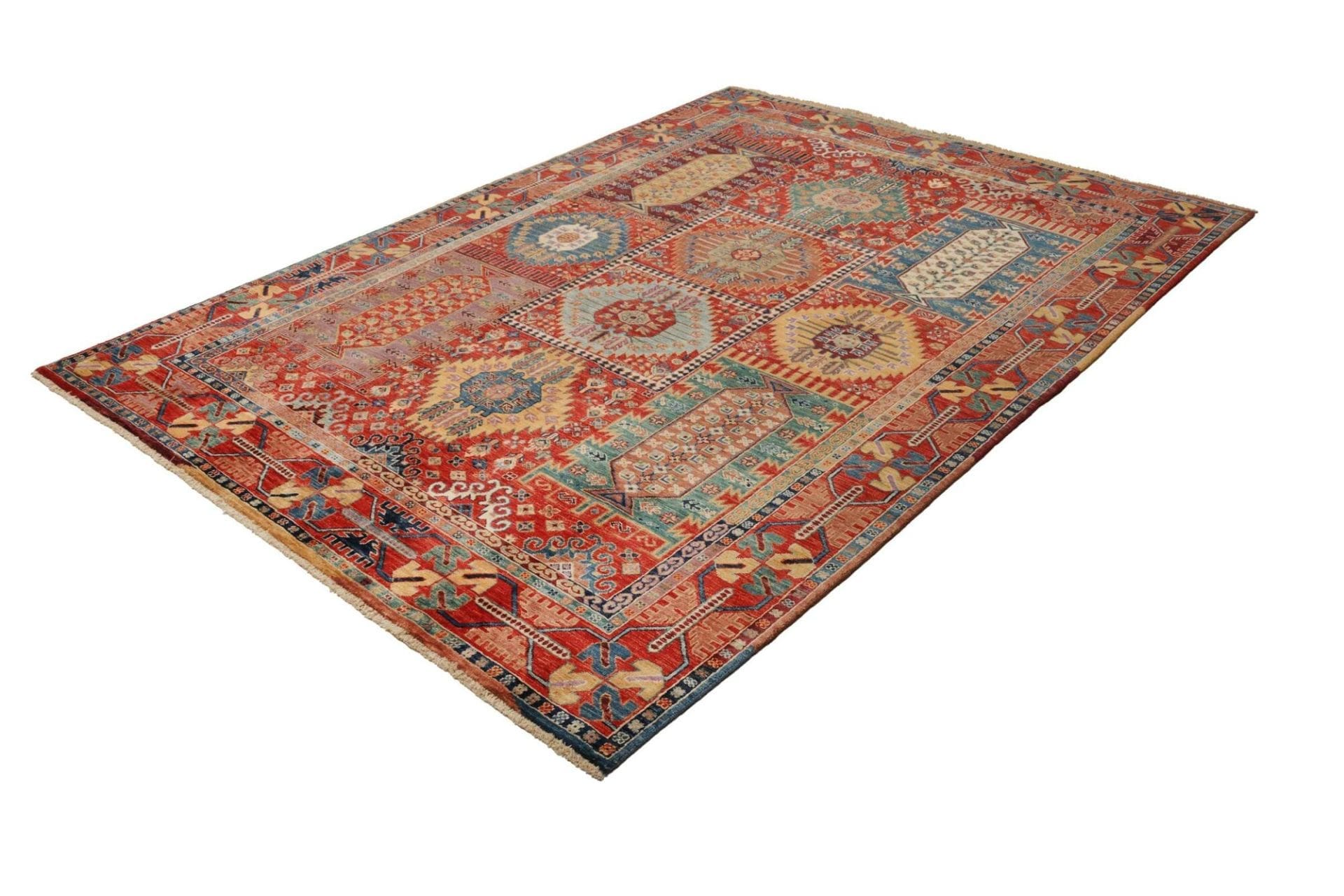 Orientteppich Samarkand 183 x 246cm, handgeknüpft, Wolle, bunt