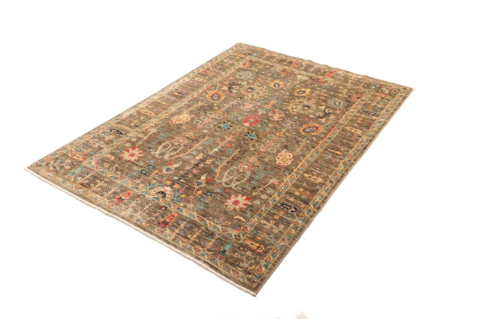 Ziegler Teppich 123 x 166cm - handgeknüpft, Schurwolle, Orientteppich
