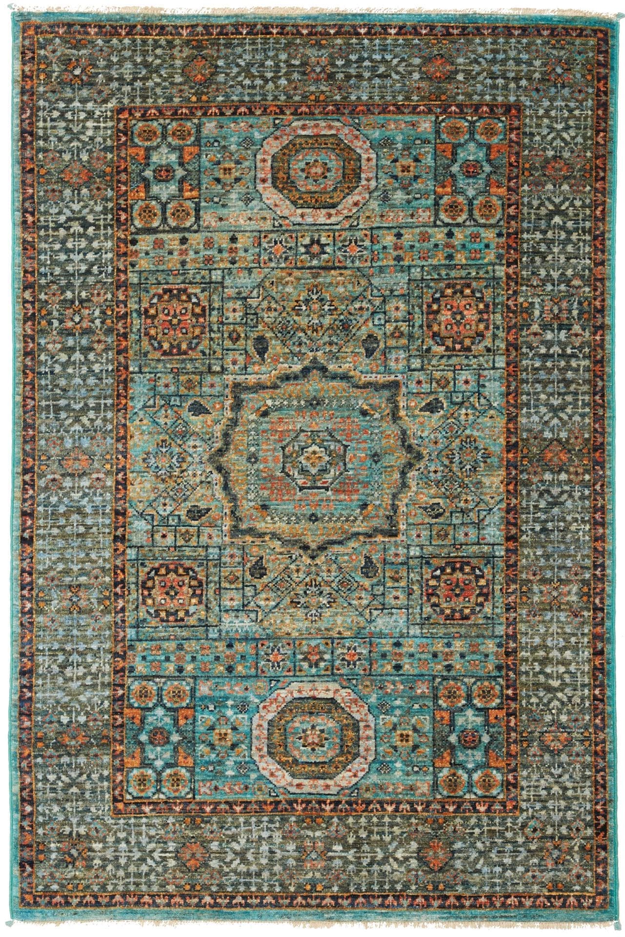 Mamluk Orientteppich 88 x 126 cm, Schurwolle, handgeknüpft
