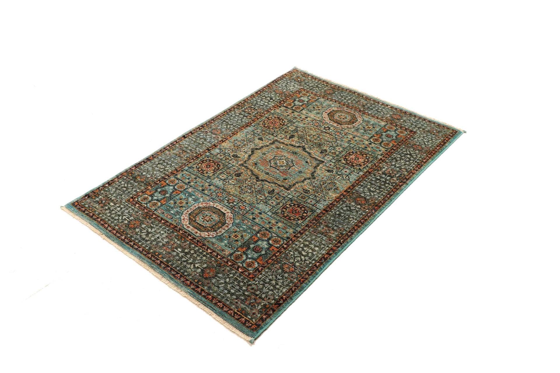 Mamluk Orientteppich 88 x 126 cm, Schurwolle, handgeknüpft