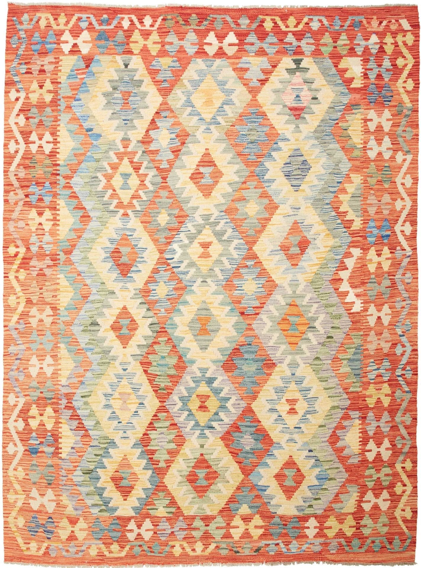 Kelim Teppich 179 x 235cm – Handgewebt, rustikales Design
