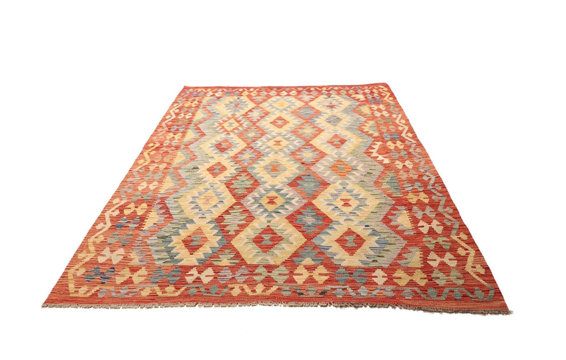 Kelim Teppich 179 x 235cm – Handgewebt, rustikales Design