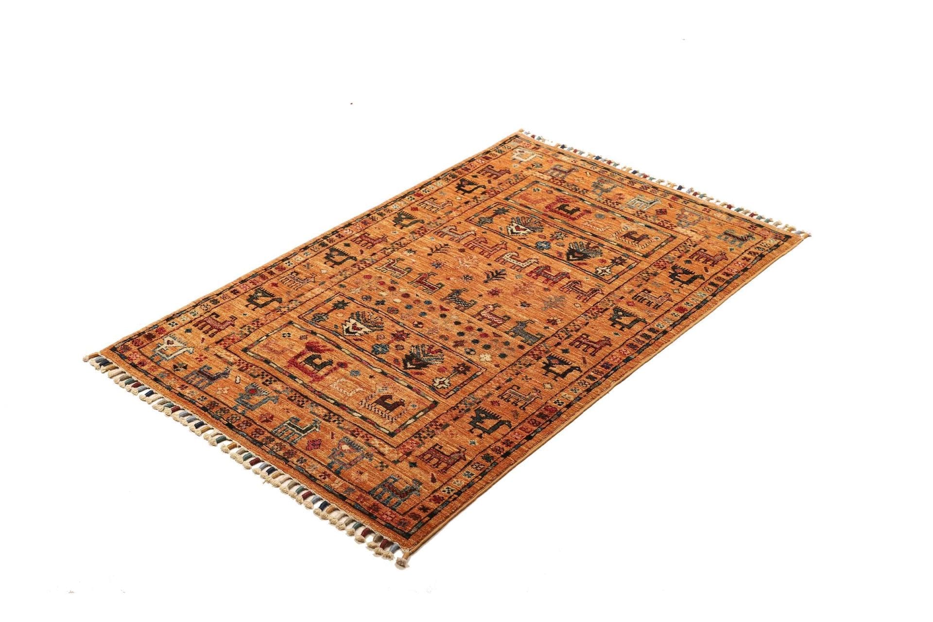Samarkand Teppich 83 x 123 cm, Schurwolle, handgeknüpft, Orientteppich