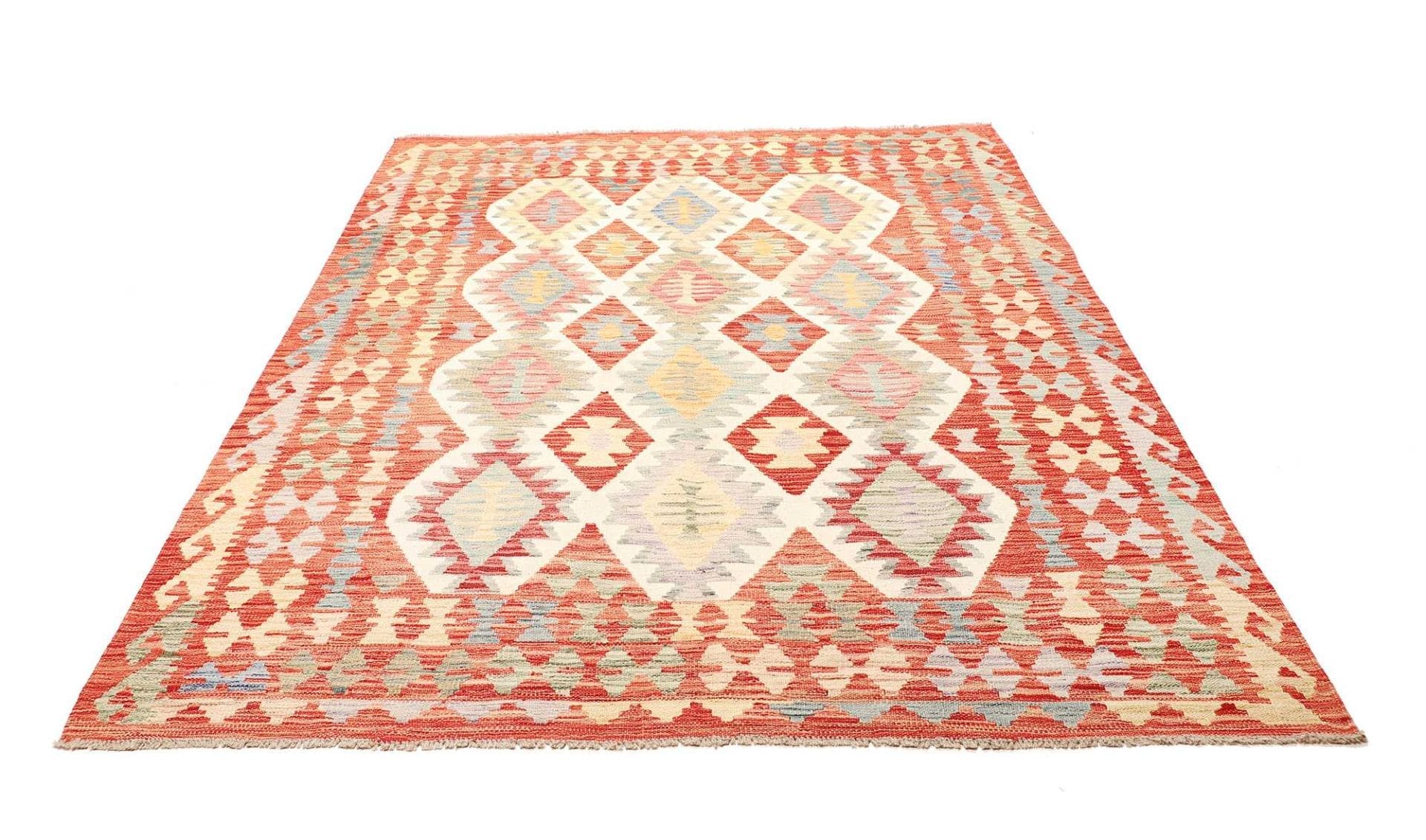 Kelim Teppich 180 x 241cm – Handgewebt, rustikales Design