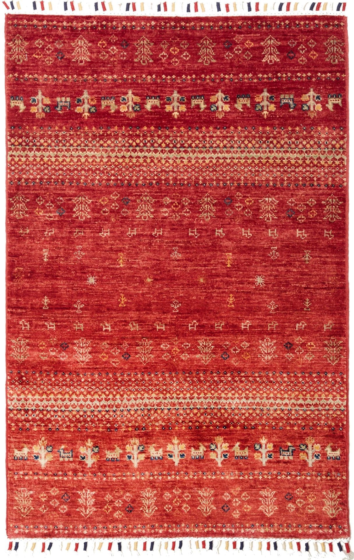 Gabbeh Teppich 83 x 124cm, weiche Schurwolle, handgeknüpft