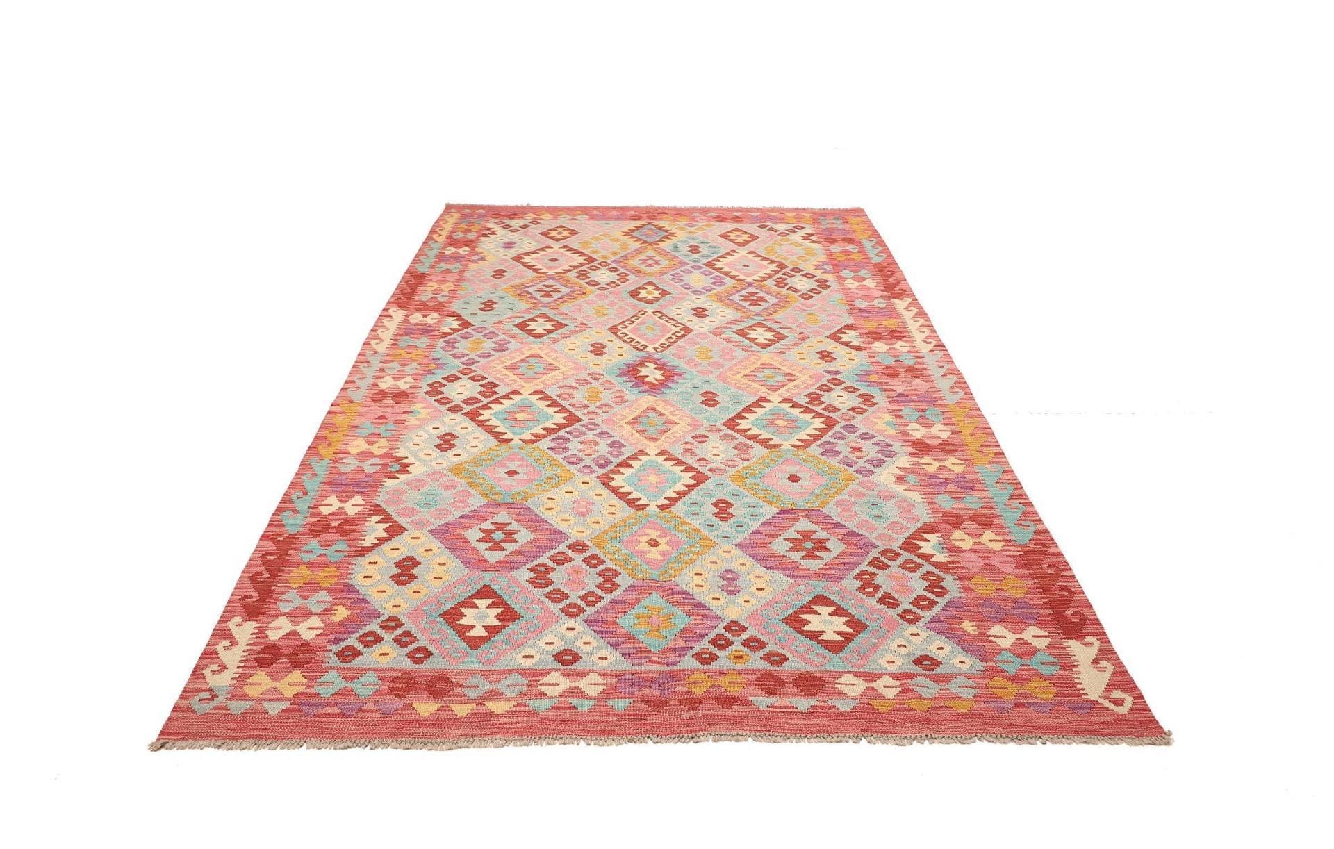 Orientteppich Kelim 180 x 261cm – Handgewebt aus Wolle & Baumwolle