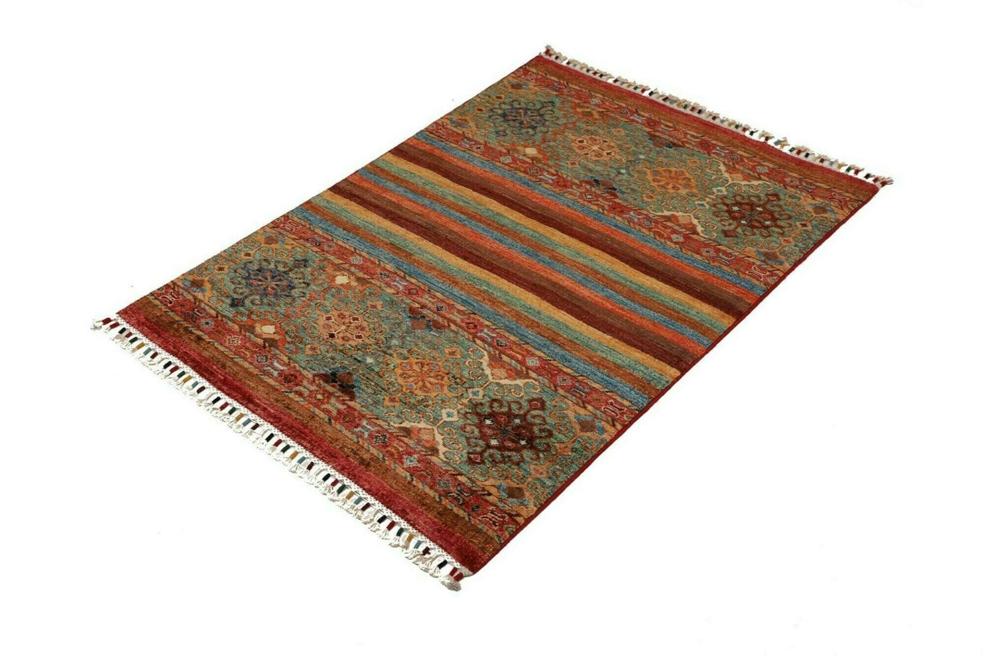 Samarkand Teppich 87 x 123 cm, handgeknüpft, Wolle, Orientteppich