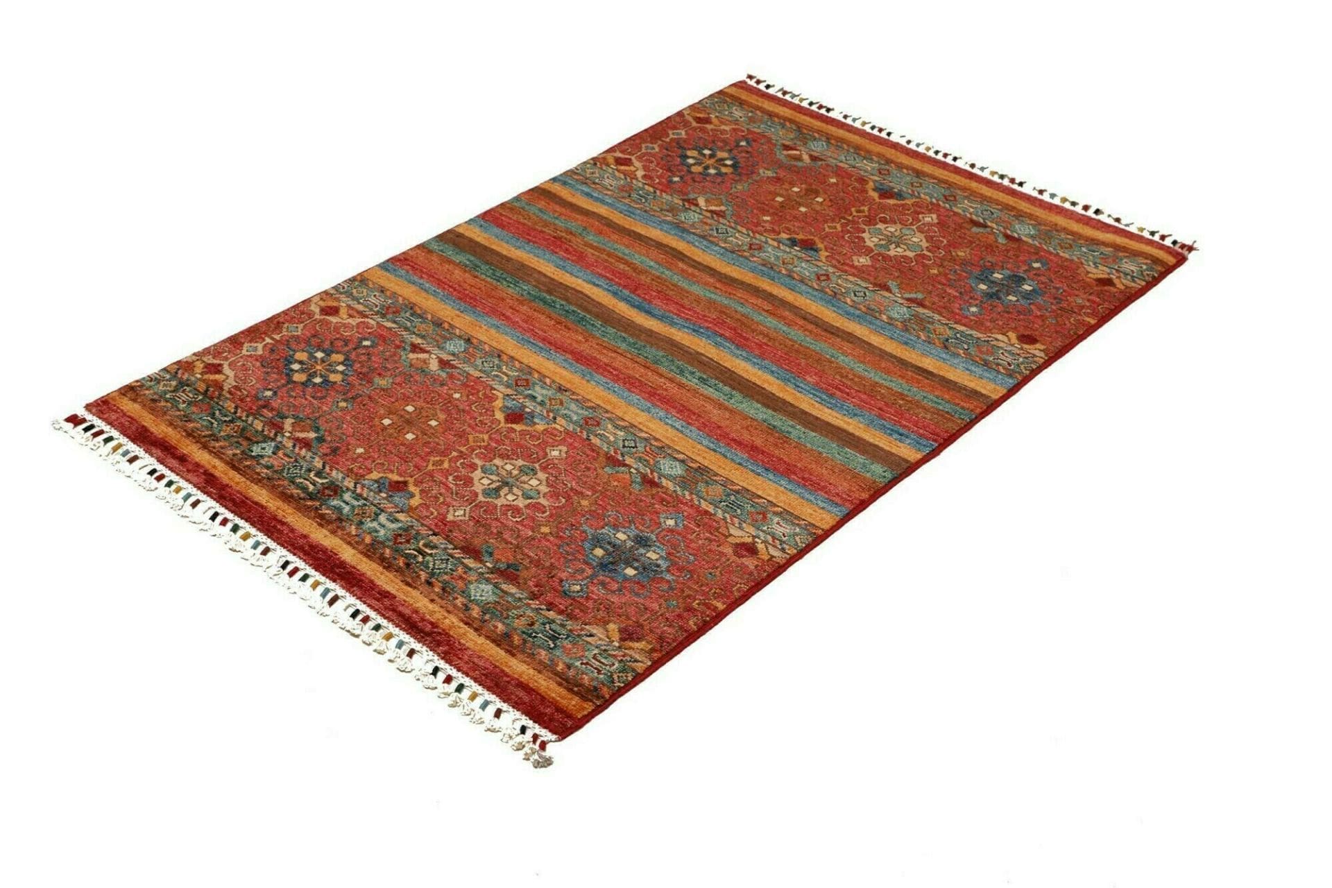 Samarkand Orientteppich 86 x 127cm - Handgeknüpft aus Schurwolle