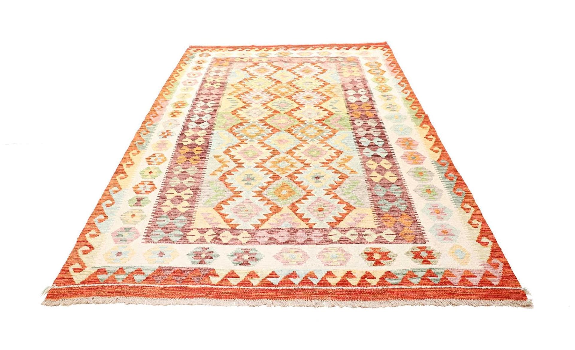 Orientteppich Kelim 178 x 251cm, Schurwolle, handgewebt