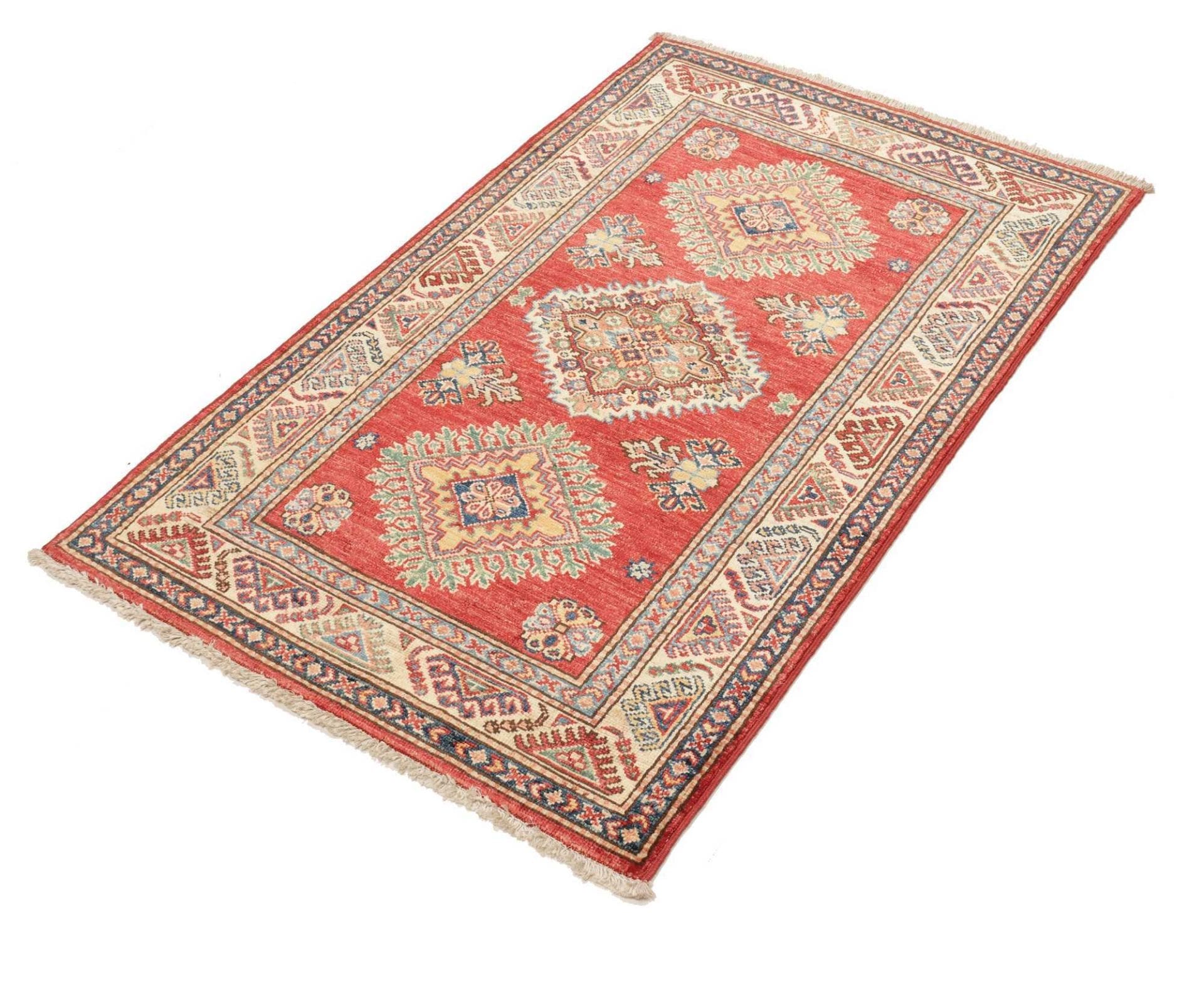 Kazak Teppich 83 x 120 cm - Handgeknüpft, geometrisches Muster