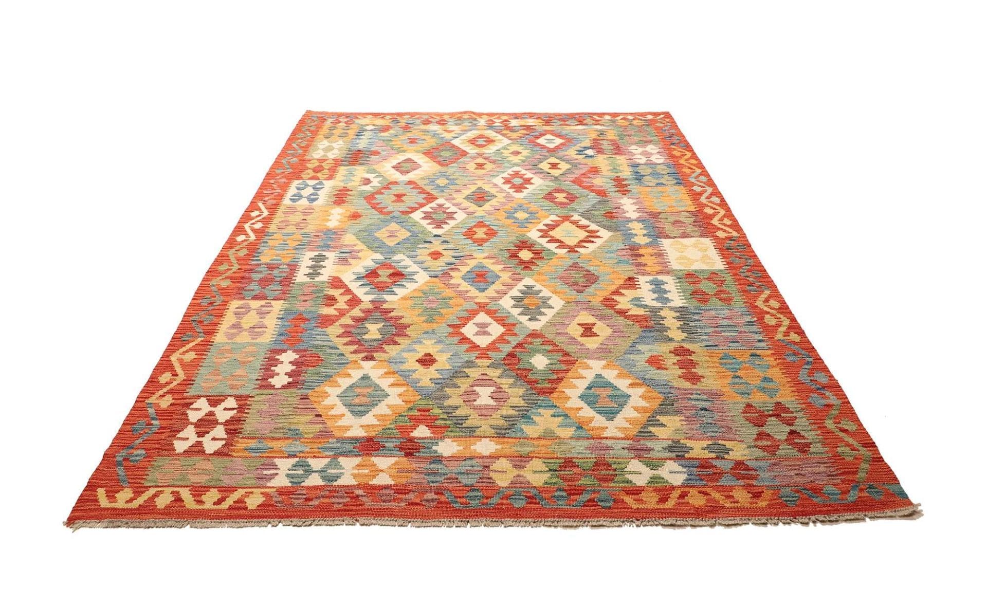 Orientteppich Kelim 182 x 247cm aus Schurwolle, handgewebt