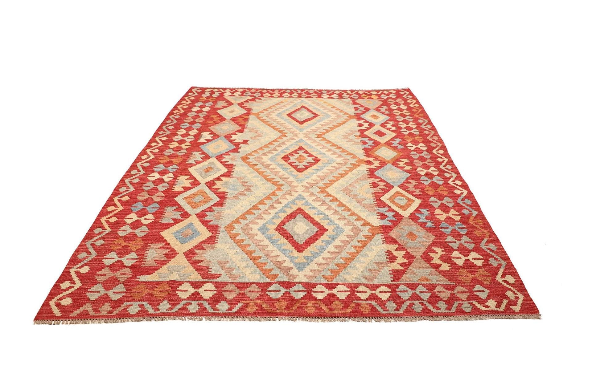 Kelim Teppich 180 x 245 cm – Handgewebt, rustikales Flair