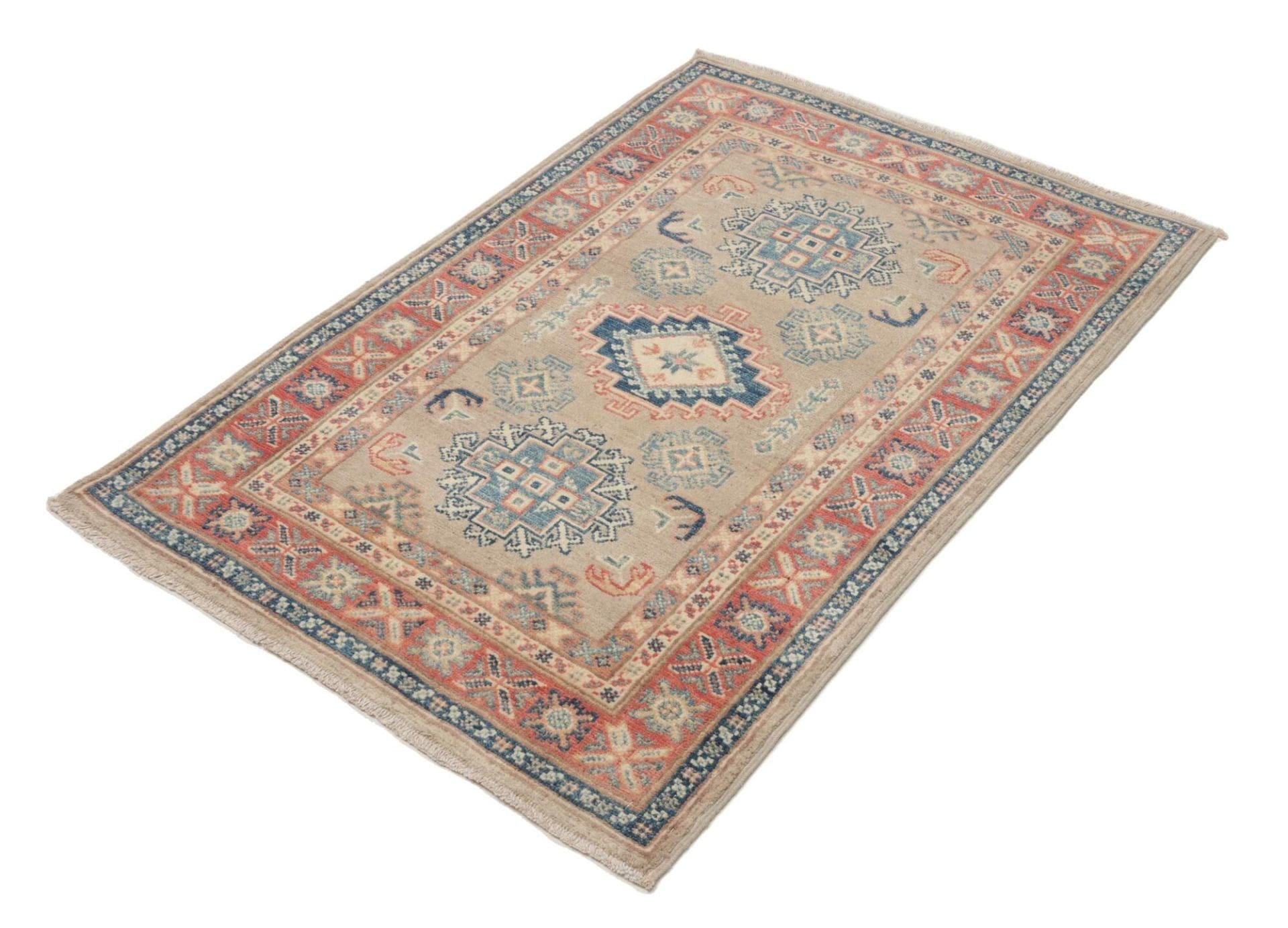 Kazak Teppich 85 x 116 cm - Handgeknüpft aus Schurwolle, Orientteppich