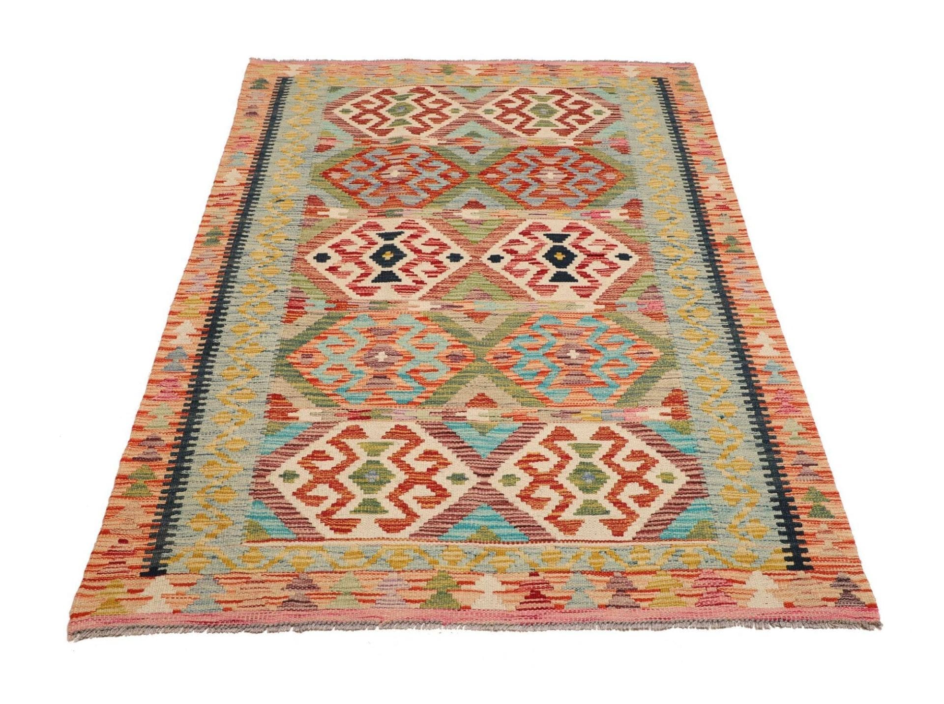 Kelim Teppich 121 x 184 cm - Handgewebt, rustikales Flair