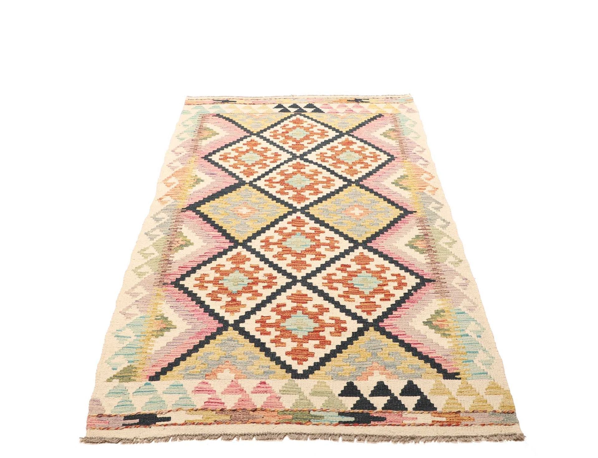 Orientteppich Kelim 101 x 183 cm aus Schurwolle – handgewebt