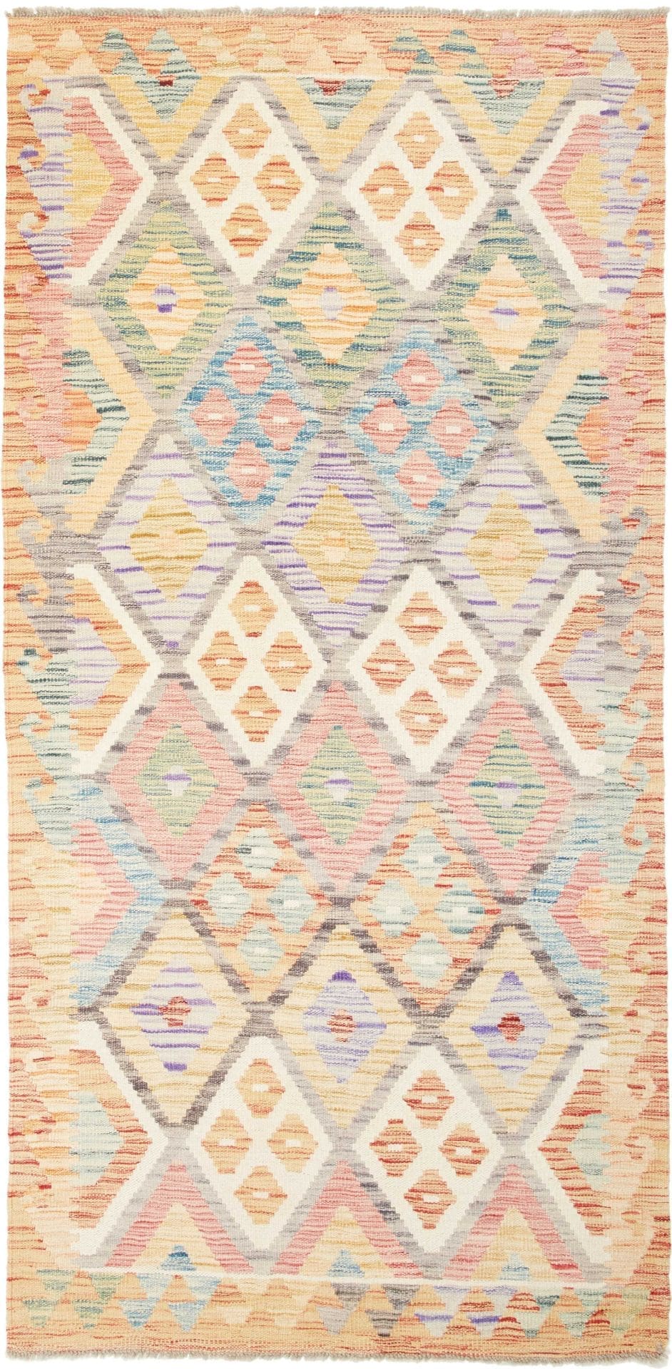 Kelim Teppich 105 x 205 cm - Handgewebt, rustikales Flair