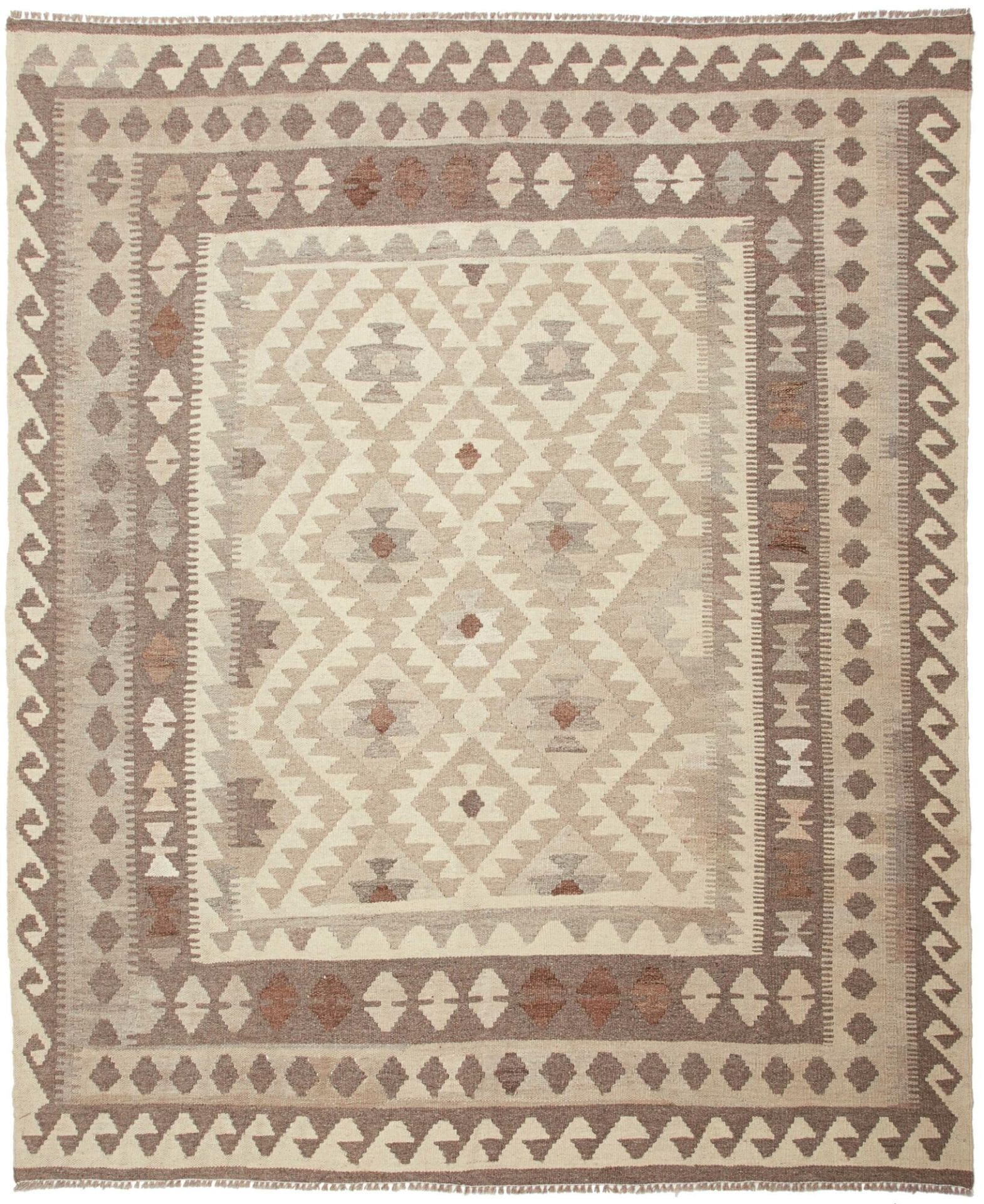 Kelim Teppich 167 x 201cm, rustikal, Schurwolle, handgewebt