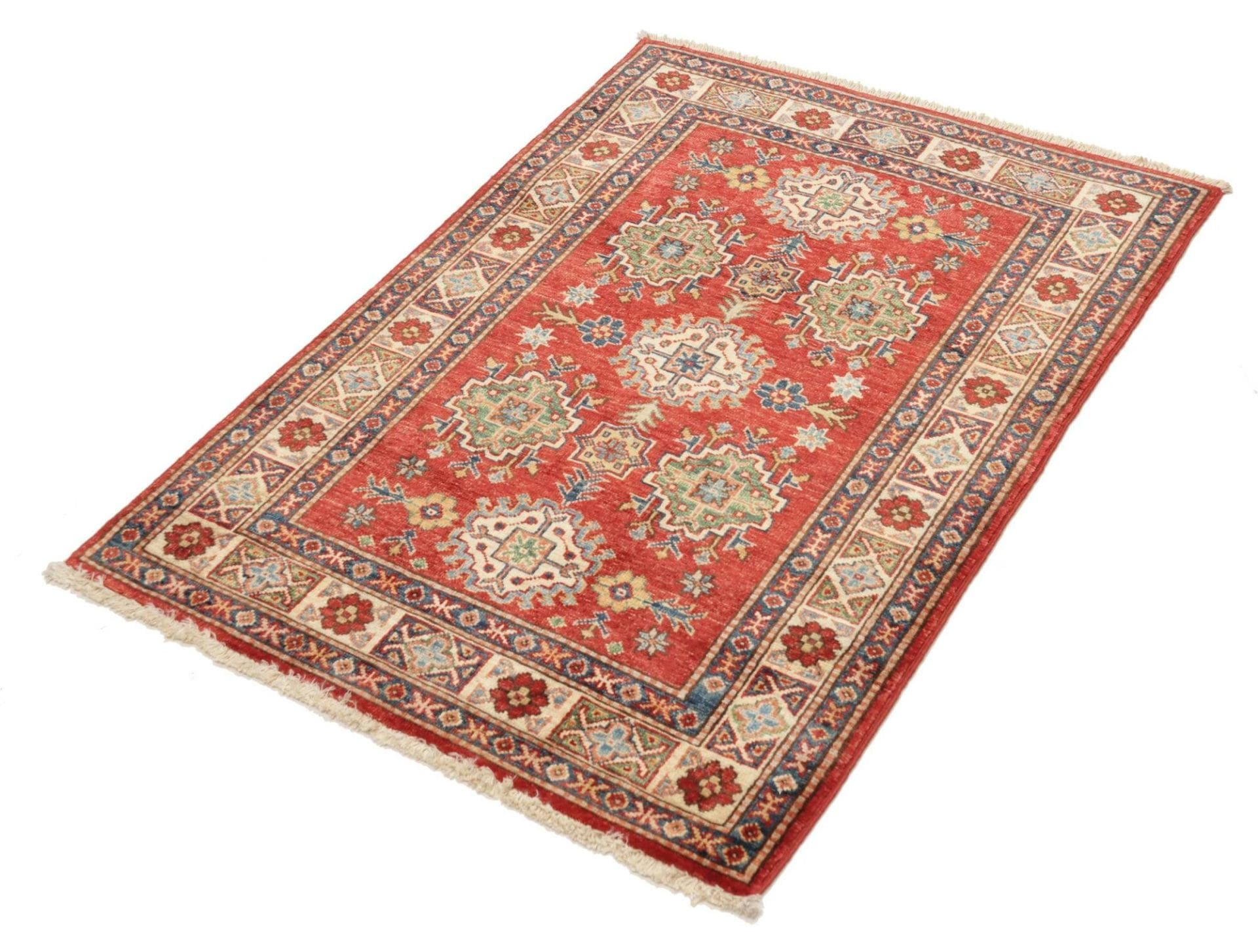 Kazak Orientteppich 86 x 115 cm - Handgeknüpft, Wolle, Muster