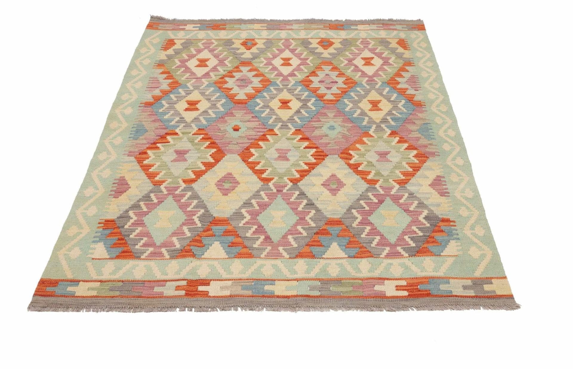 Kelim Teppich 131 x 169 cm - Handgewebt aus 100% Schurwolle