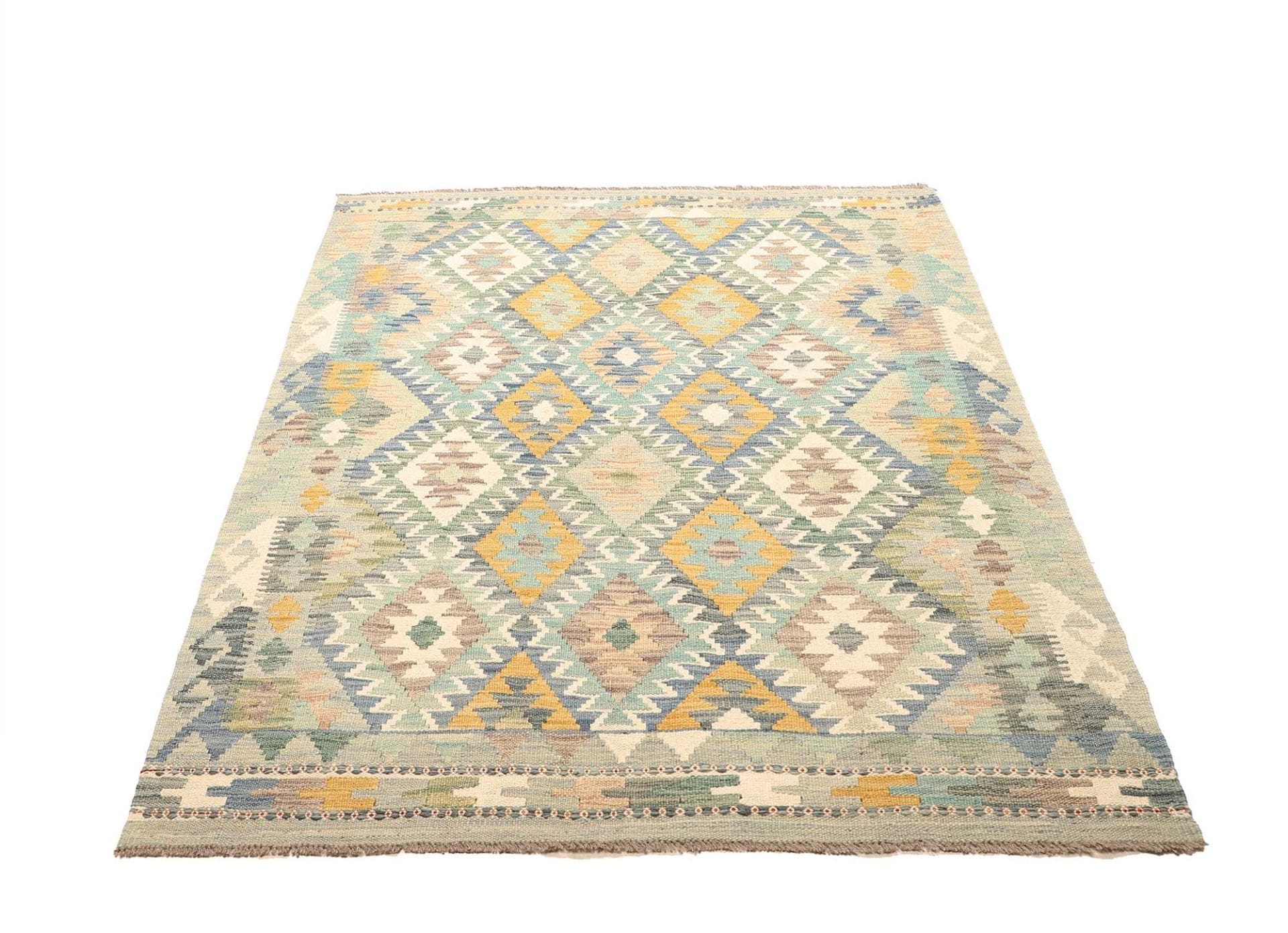 Kelim Teppich 125 x 168cm - Handgewebt mit rustikalem Flair