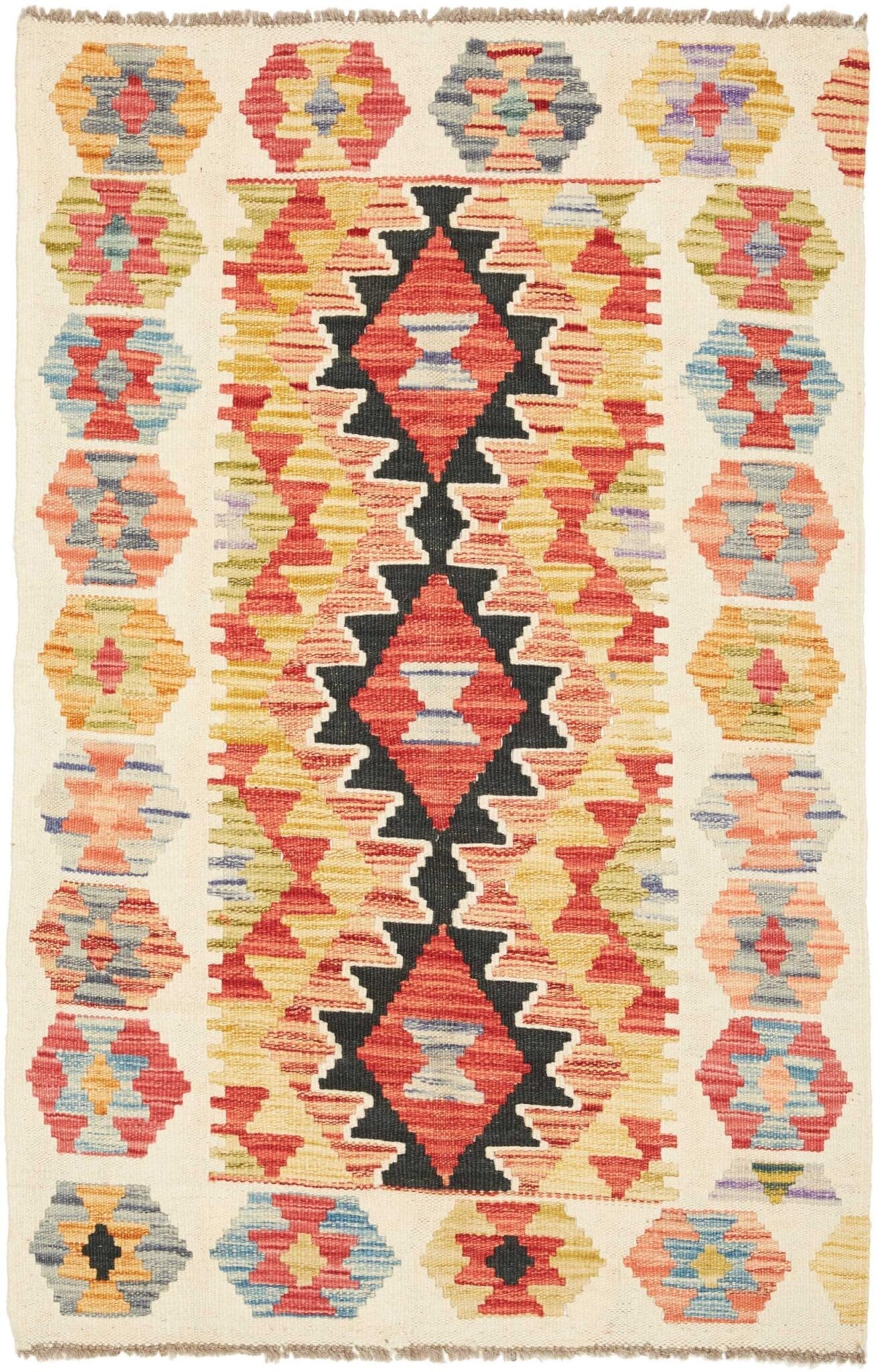 Kelim Teppich 85 x 129 cm – Handgewebt, rustikales Design