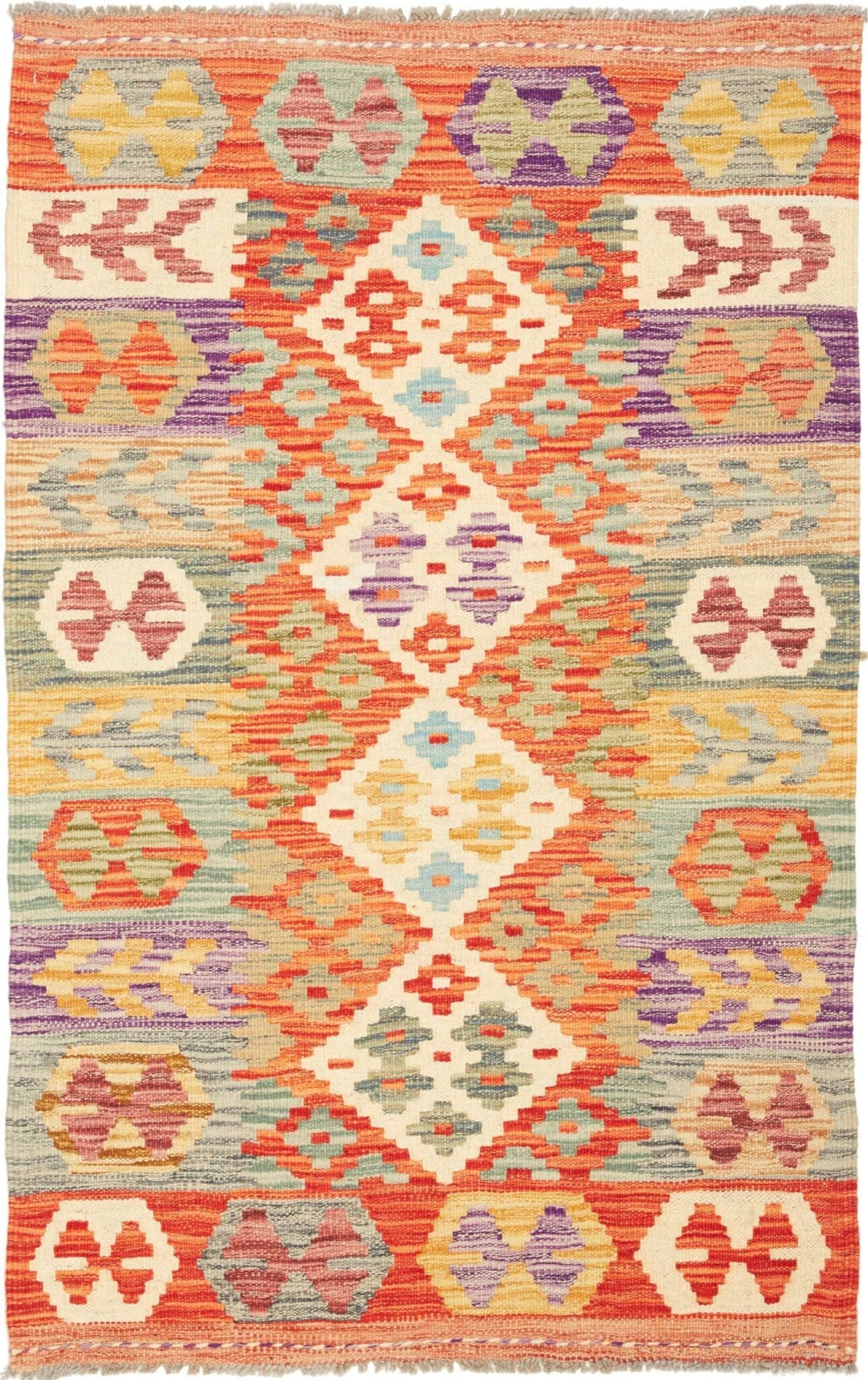 Kelim Teppich 85 x 130 cm aus Schurwolle – handgewebt – Orientteppich