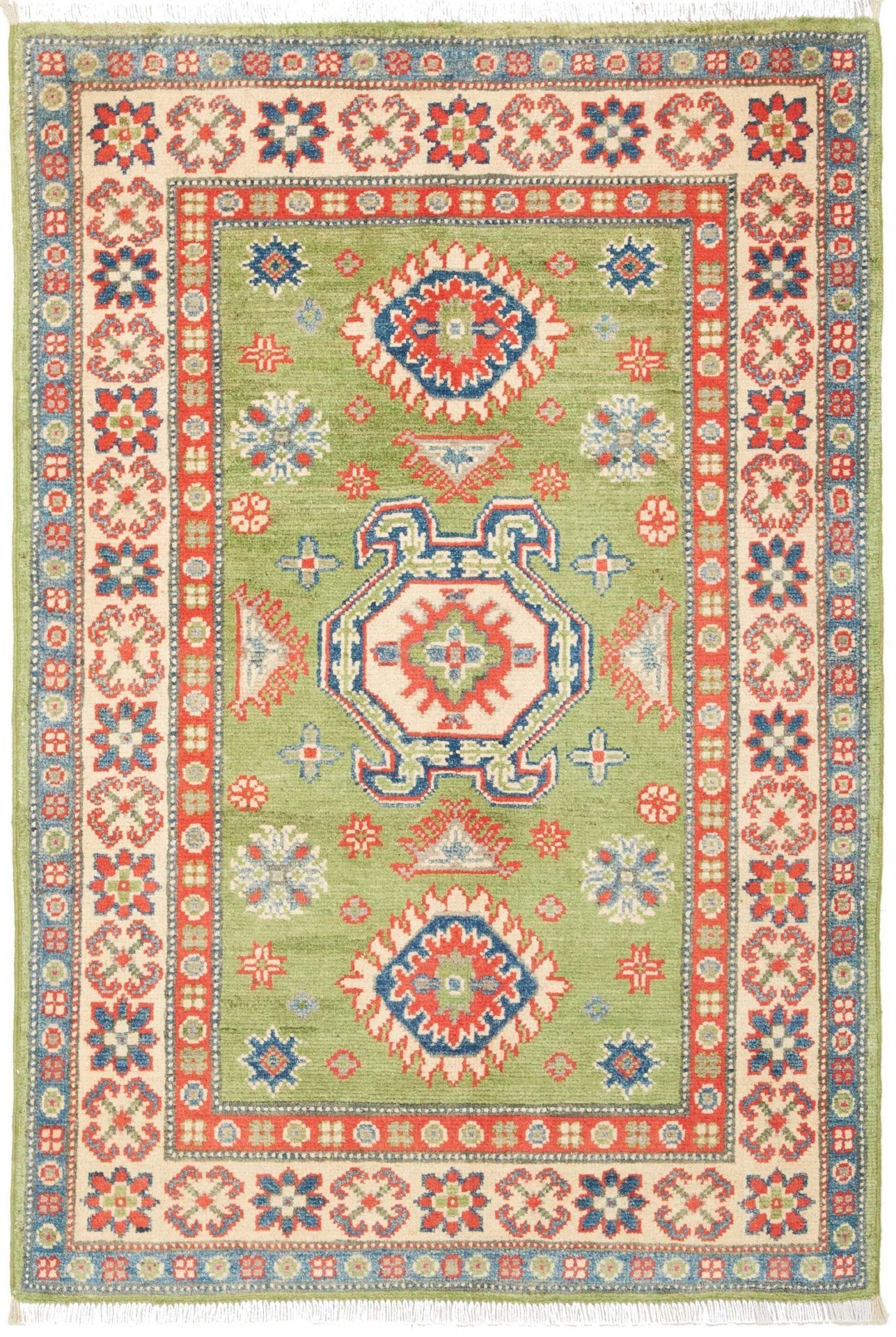 Kazak Teppich 84 x 122cm – handgeknüpft, geometrisches Design