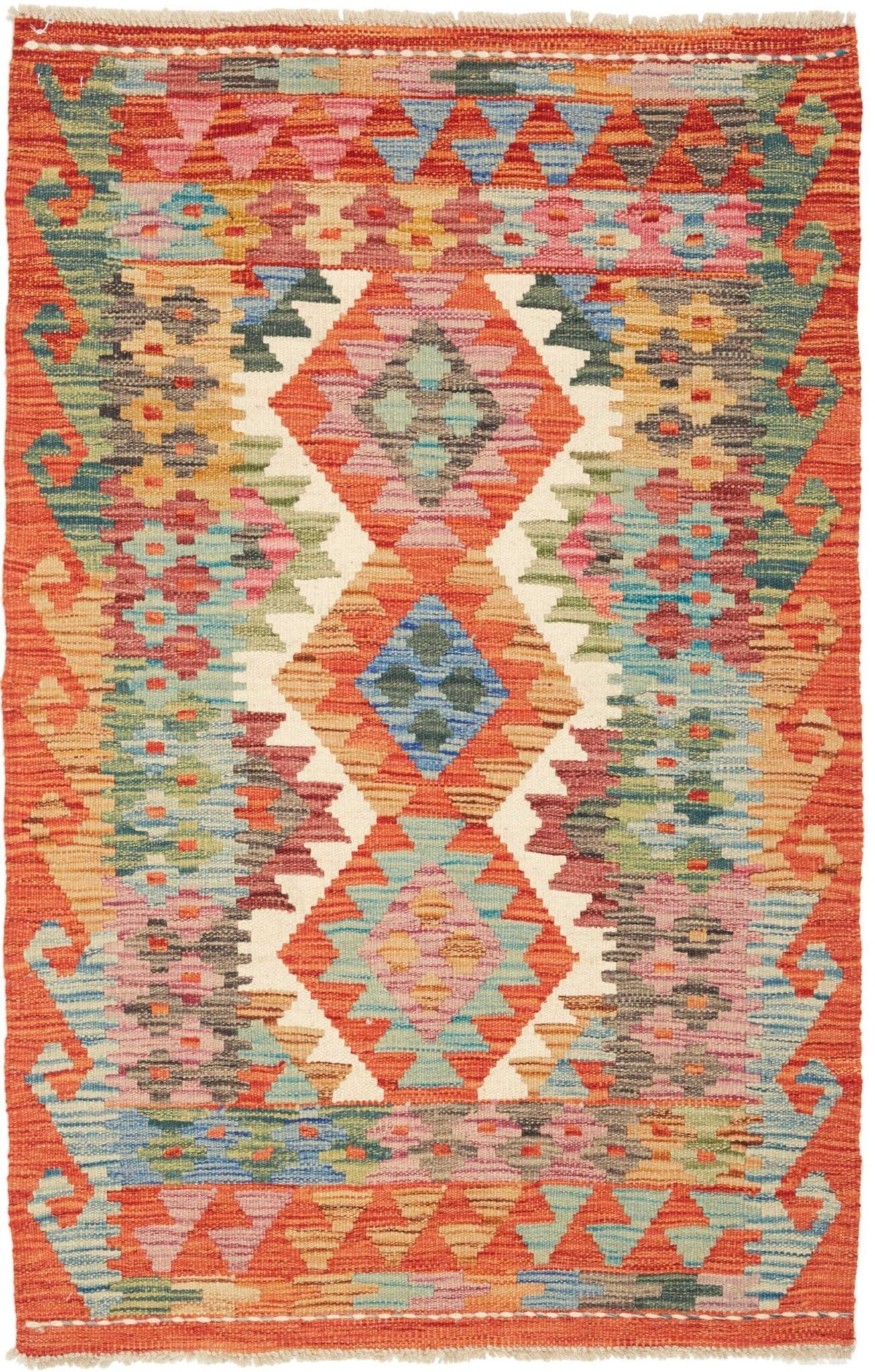Orientteppich Kelim 83 x 126 cm aus Schurwolle, handgewebt