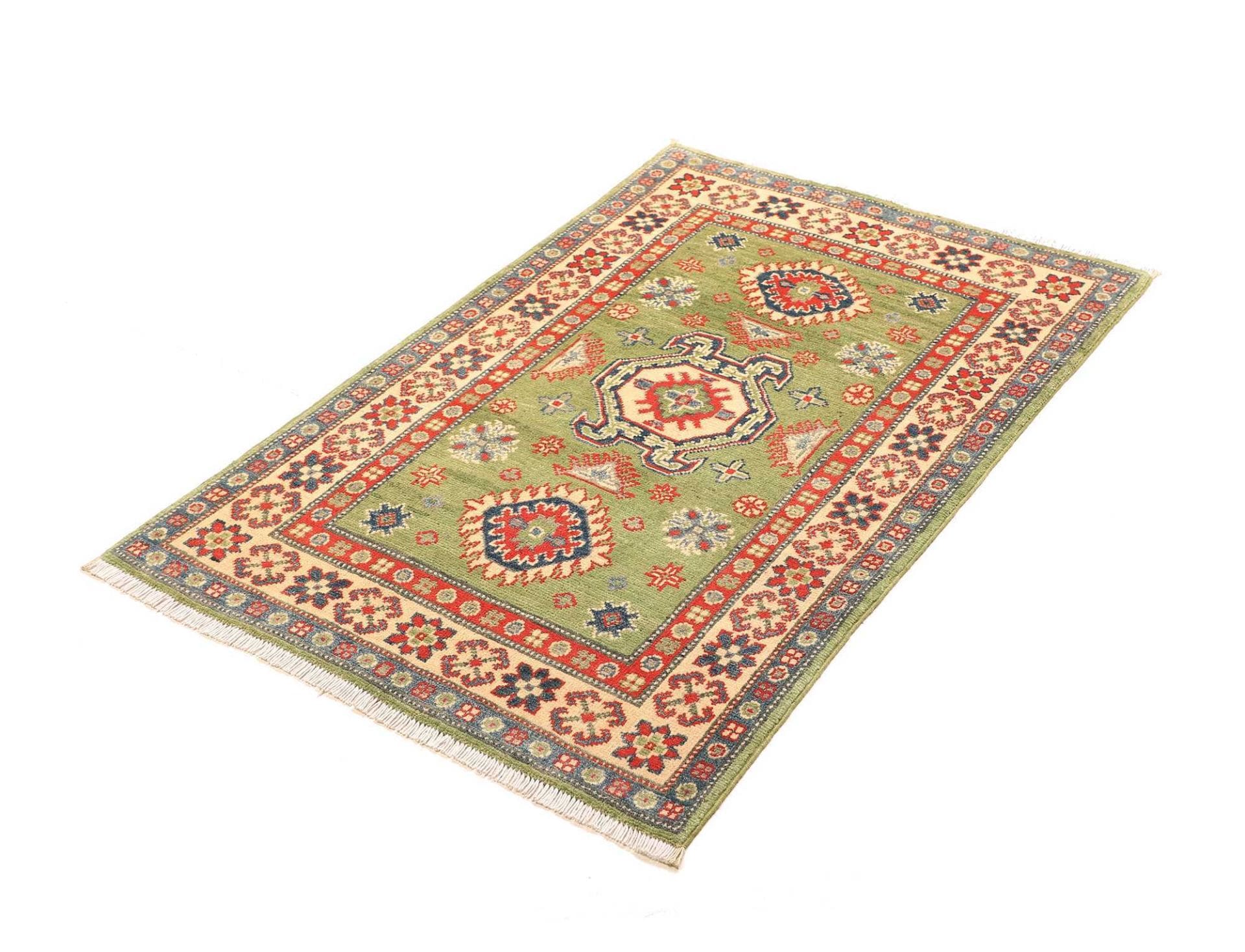 Kazak Teppich 84 x 122cm – handgeknüpft, geometrisches Design