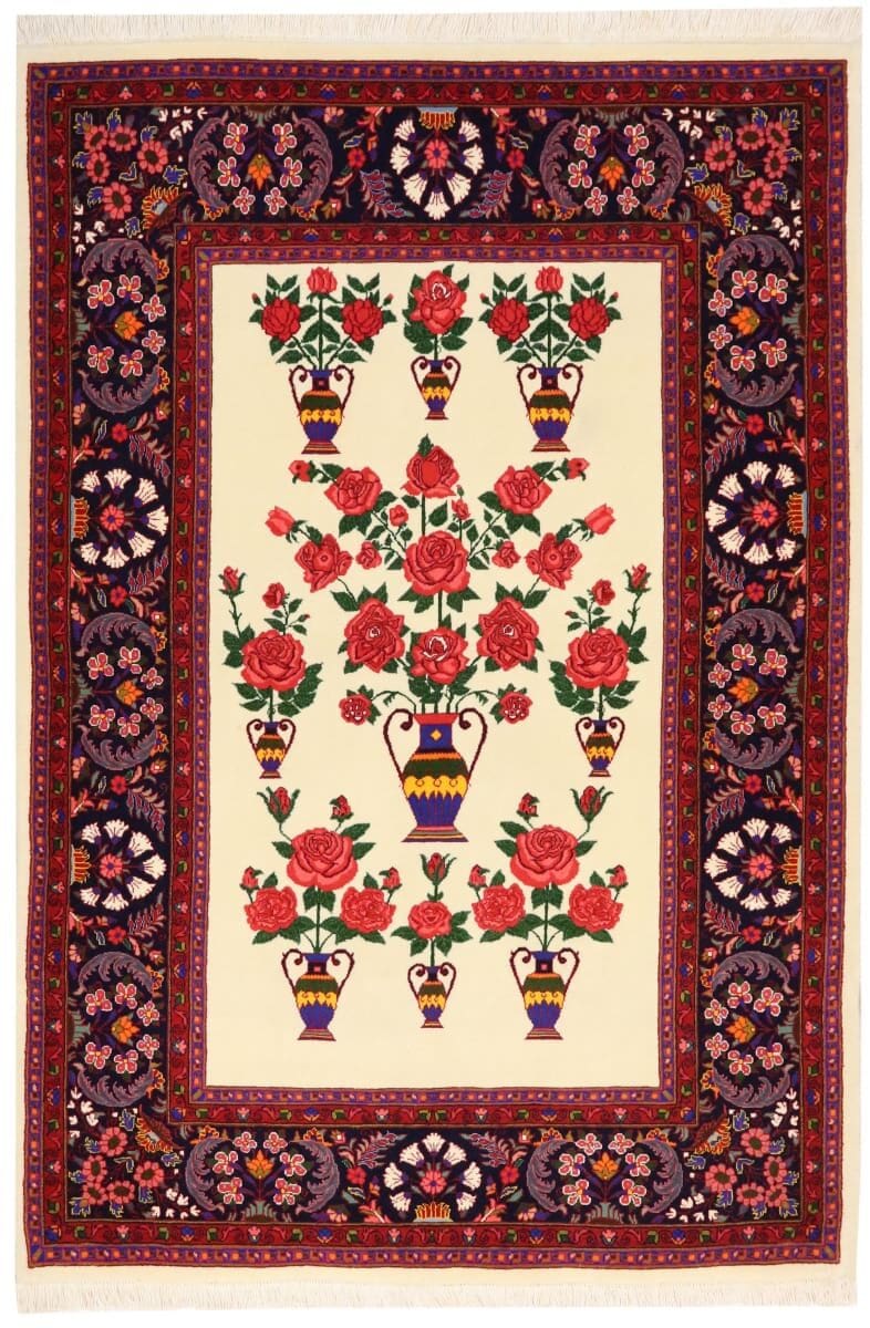 Perser Teppich Sarough 160x107 cm Beige, Wollteppich handgeknüpft