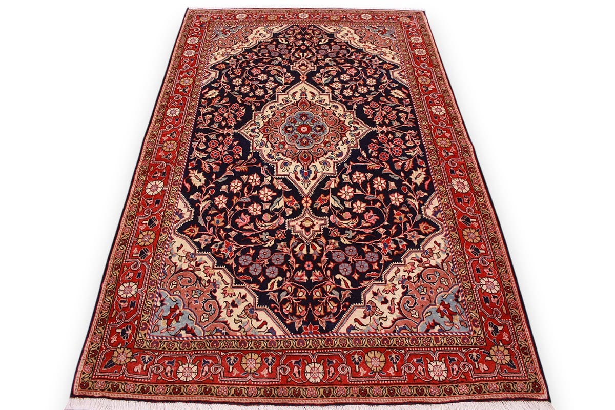 Sarough Perser Teppich 216x132 cm, Blumenmuster, handgeknüpft