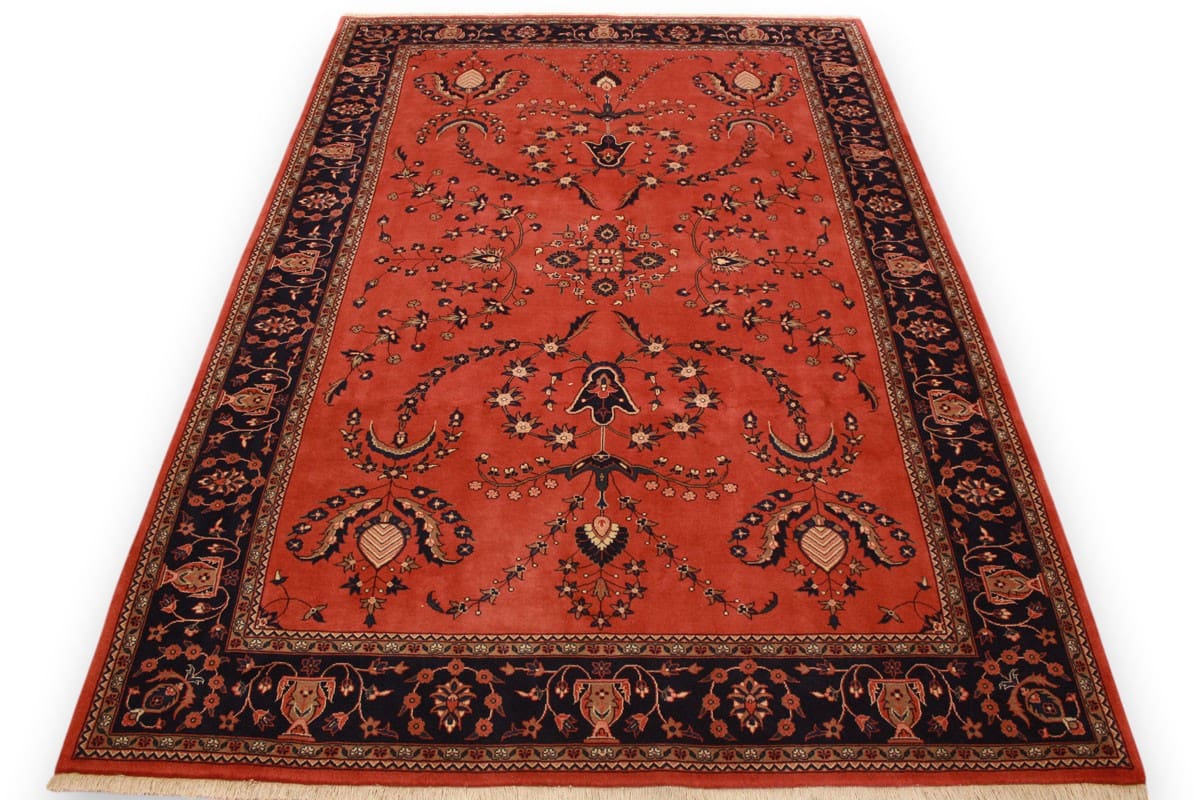 Perser Teppich Sarough 307x208 cm Rot, reine Wolle, handgeknüpft